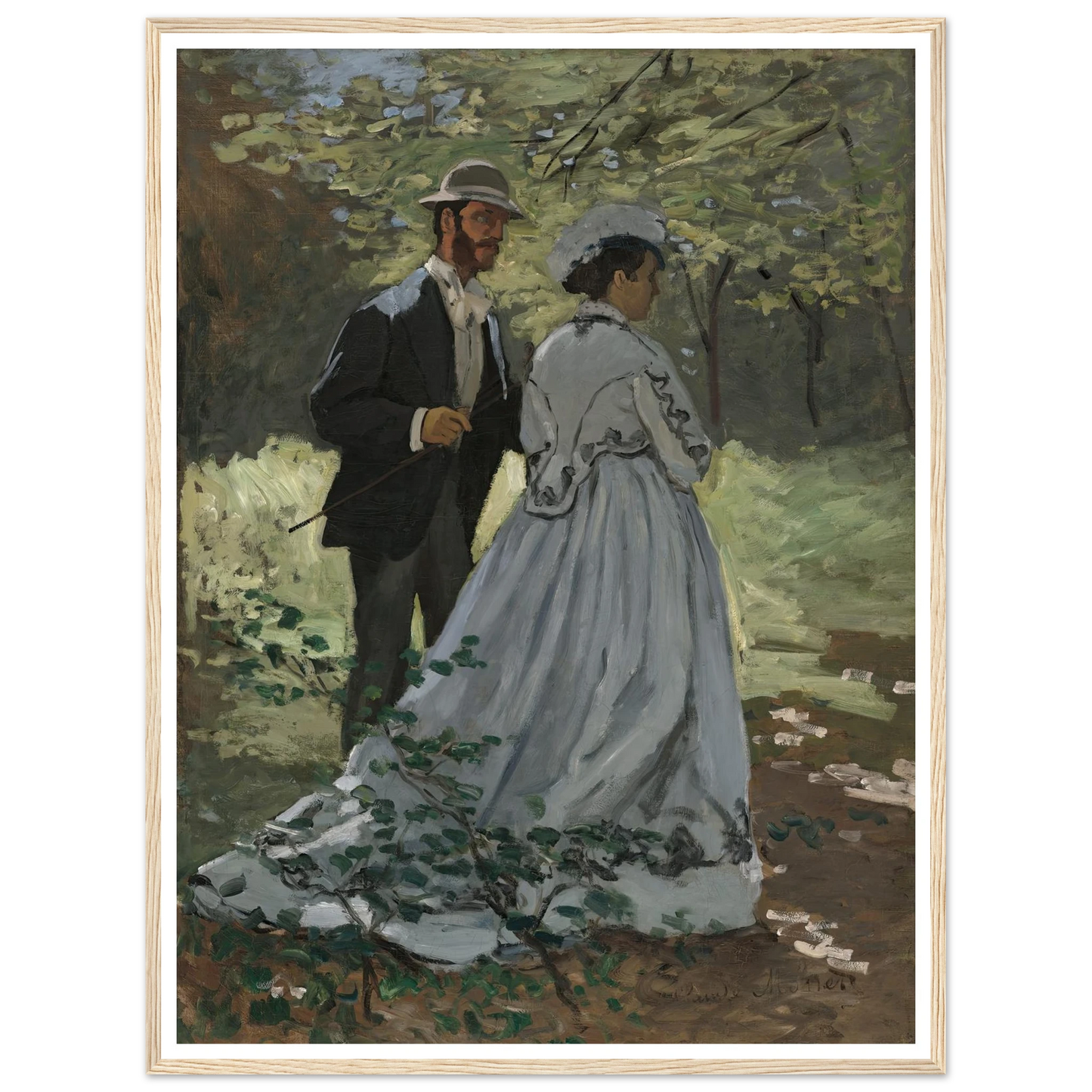 Bazille and Camille (Study for Déjeuner sur l’Herbe ) (1865) Art Print | Claude Monet-Quipham Collections