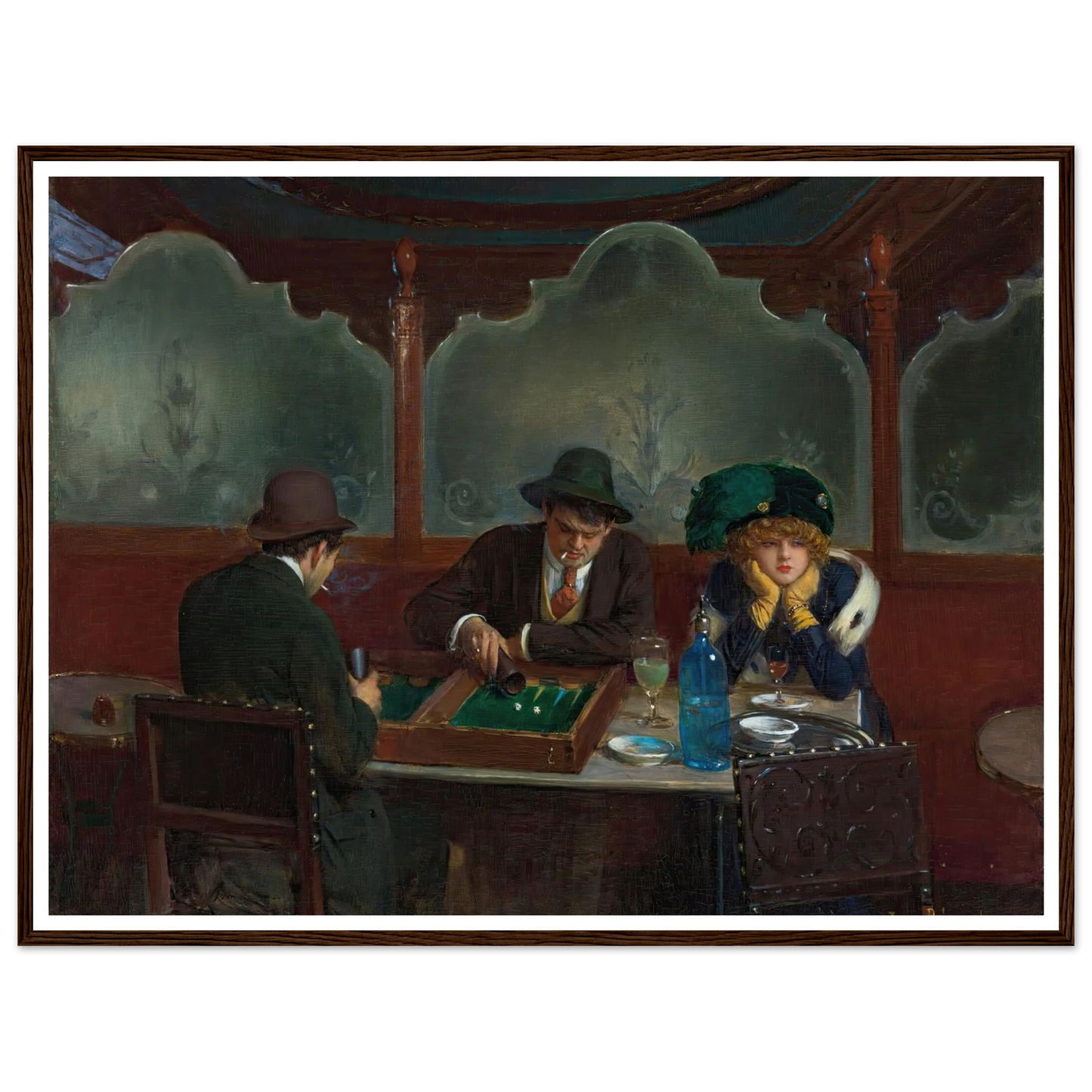 Les joueurs de jacquet backgammon Art Print | Jean Beraud-Quipham Collections