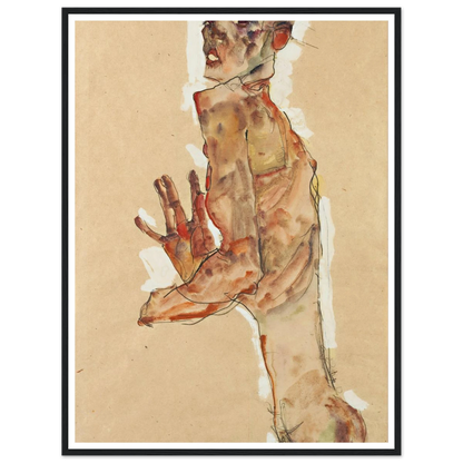 Self-Portrait with Splayed Fingers (1911) Art Print | Egon Schiele-Quipham Collections