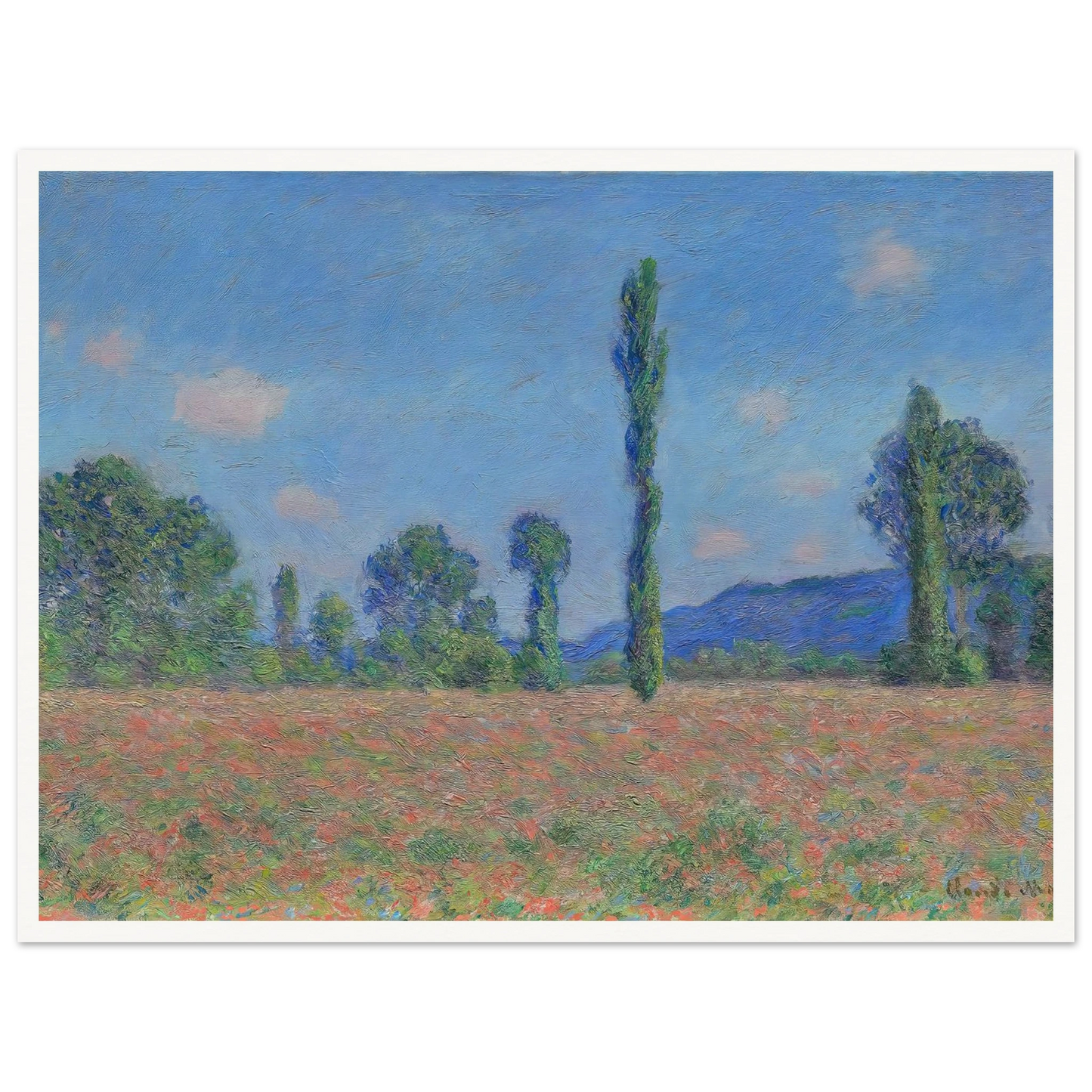 Poppy Field (Giverny) (1890) Art Print | Claude Monet-Quipham Collections