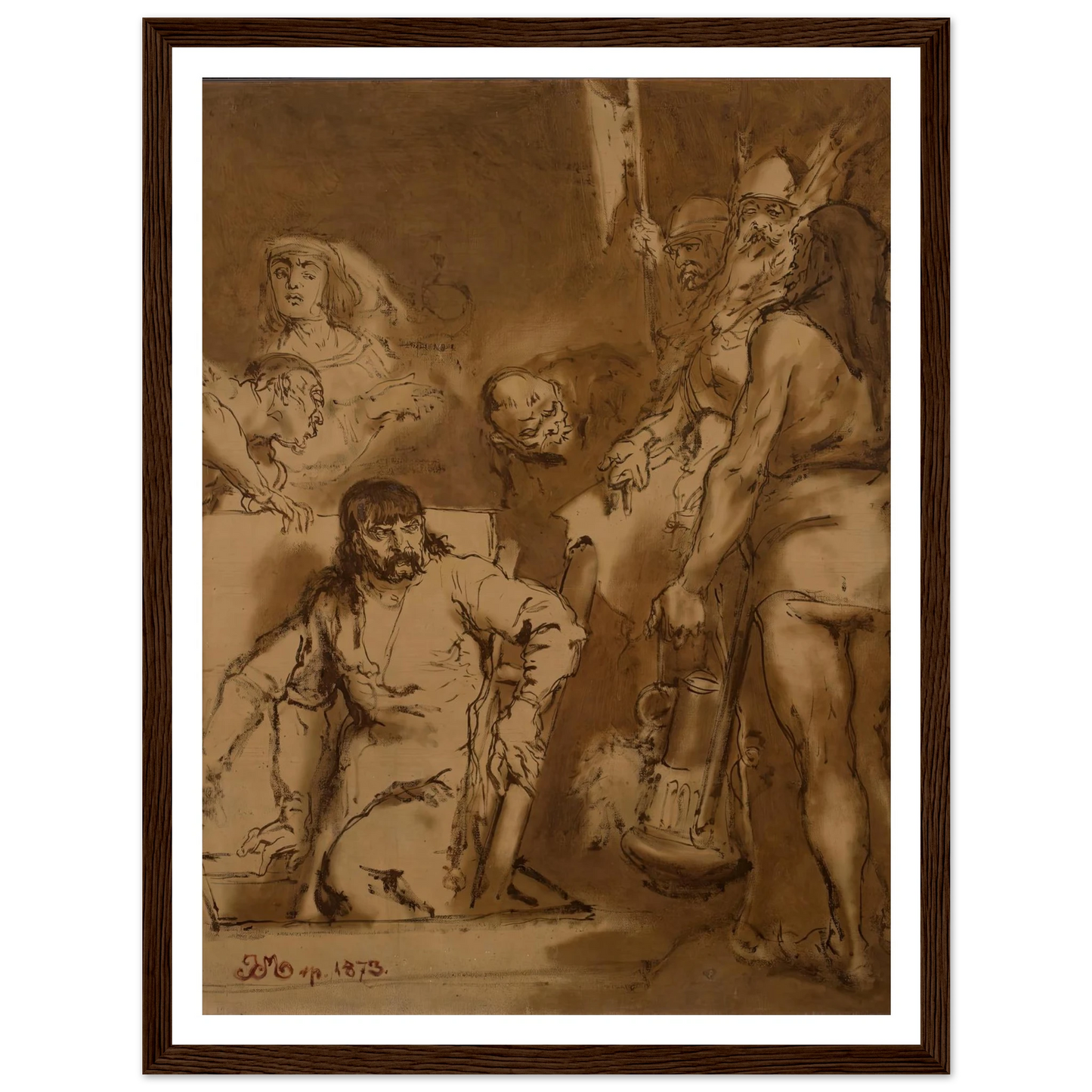 Maćko Borkowic, sketch (1873) Art Print | Jan Matejko-Quipham Collections