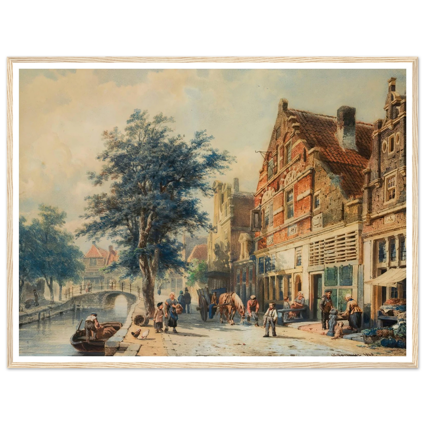 The Havendijk, Enkhuizen, In Summer (1868) Art Print | Cornelis Springer-Quipham Collections