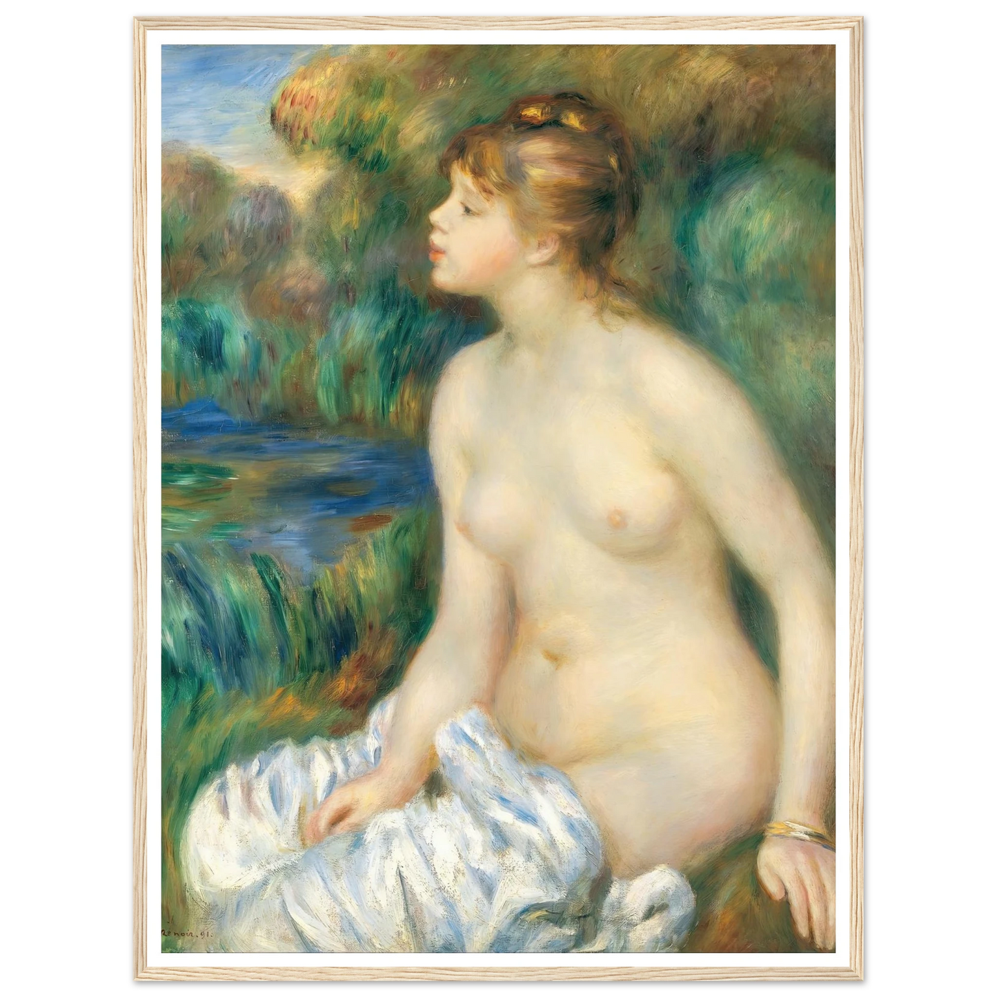 Bather (1891) Art Print | Pierre Auguste Renoir-Quipham Collections