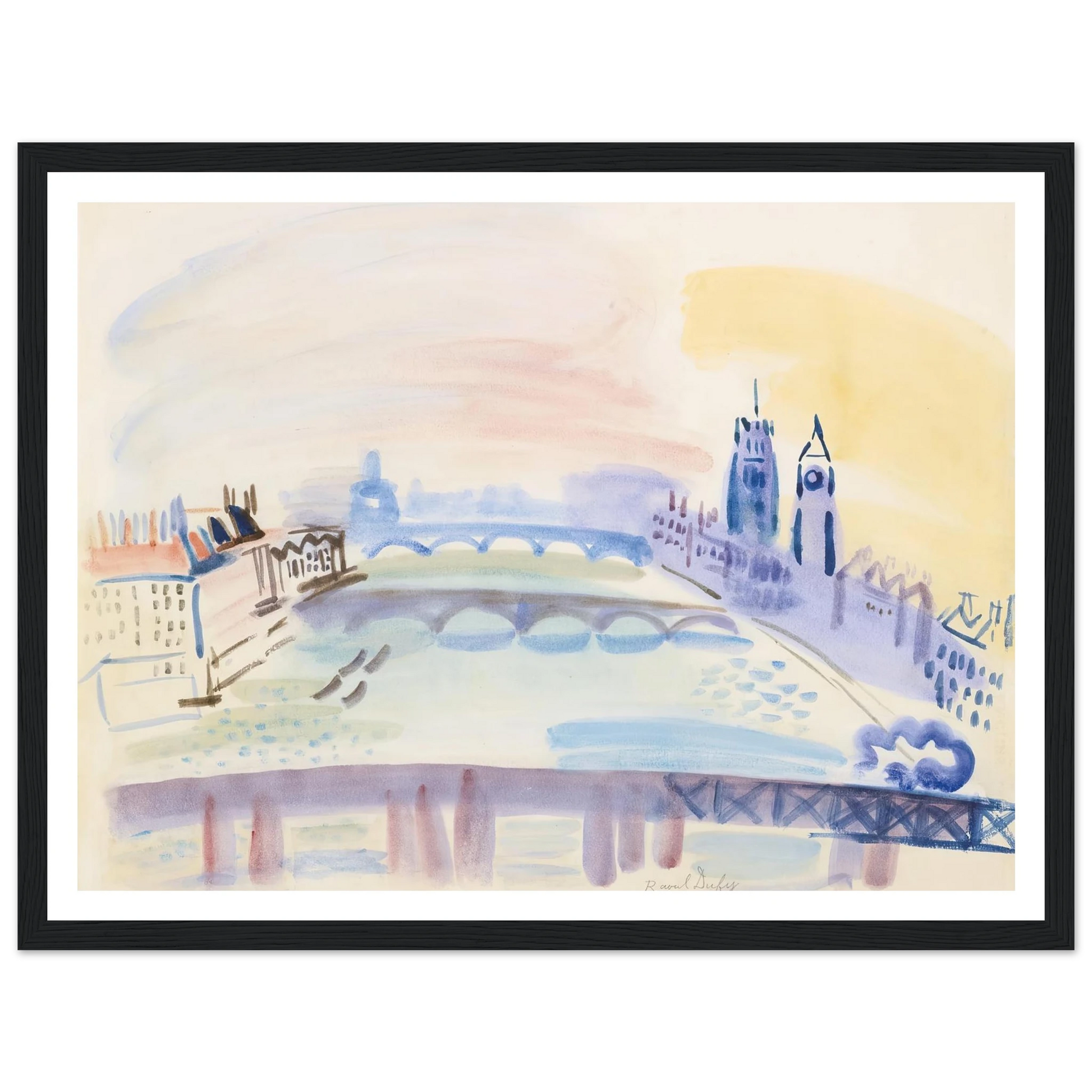 La Tamise, Londres (ca 1932) Art Print | Raoul Dufy-Quipham Collections