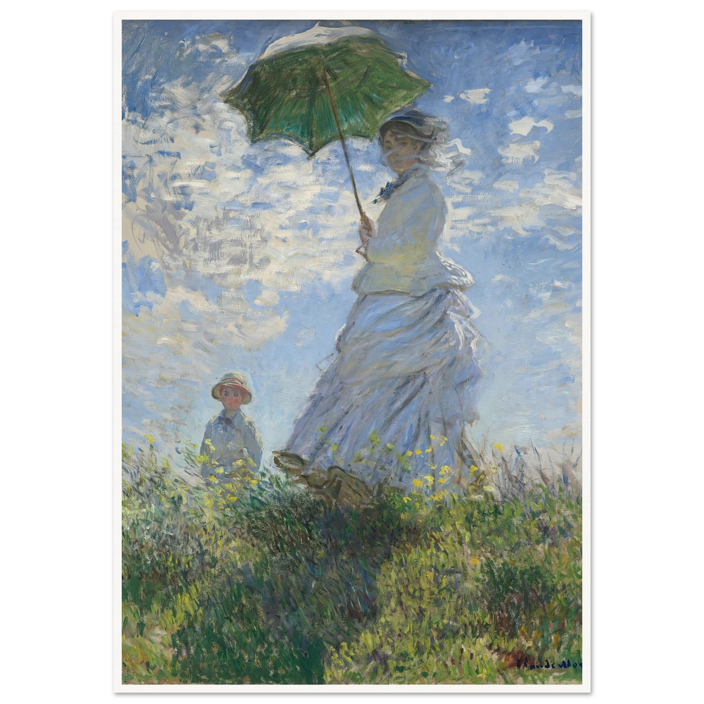 Woman with a Parasol – Madame Monet and Her Son (1875) Art Print | Claude Monet-Quipham Collections