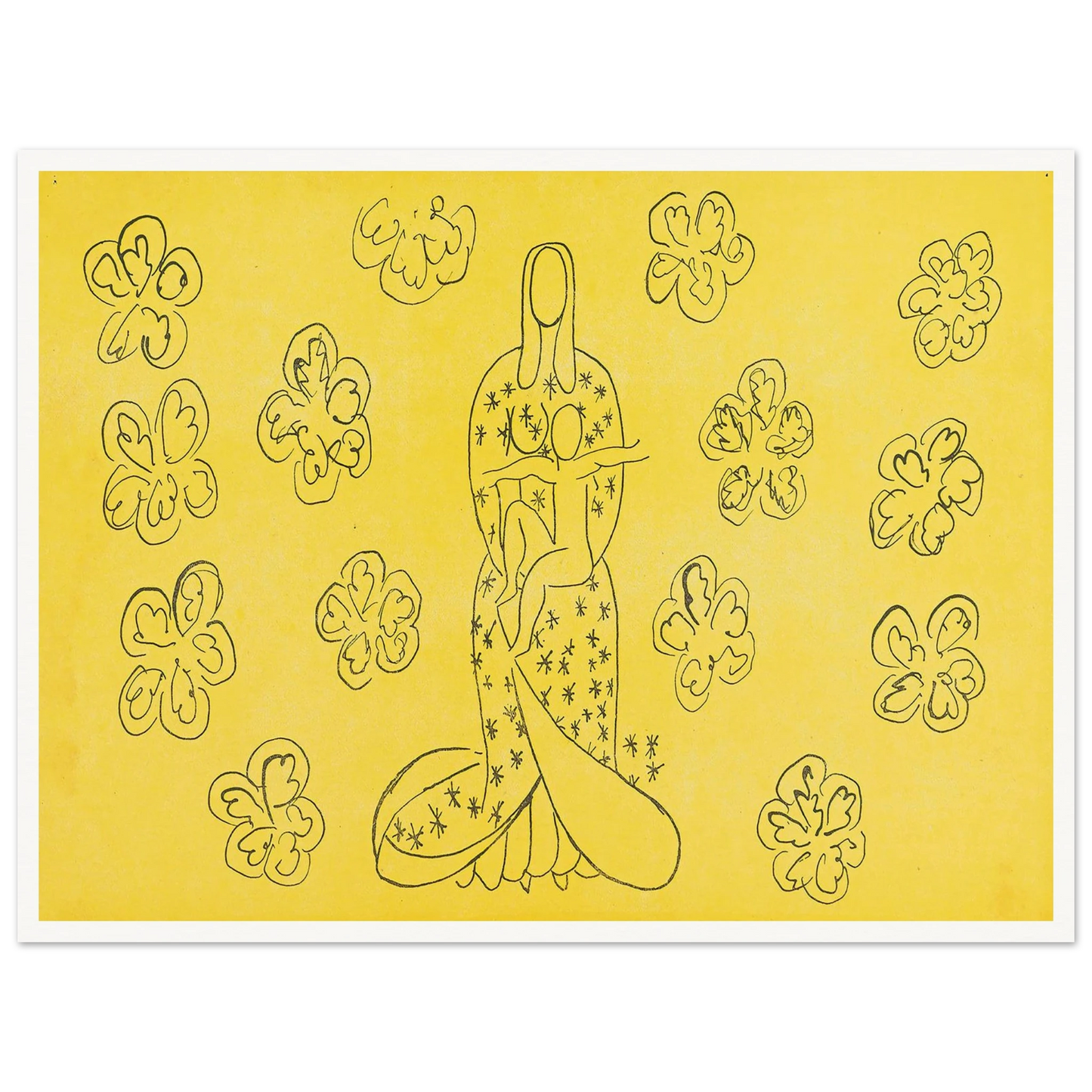 Vierge et l’enfant au décor fleuri (1949) Art Print | Henri Matisse-Quipham Collections