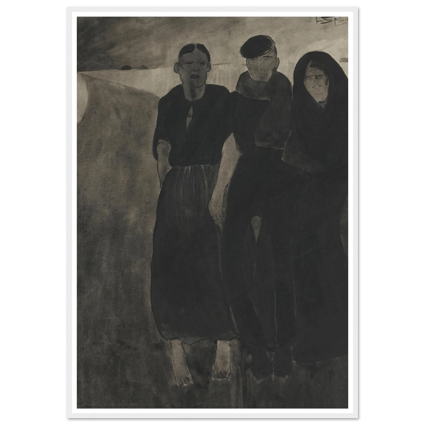 Fishermen And Women Art Print | Leon Spilliaert-Quipham Collections