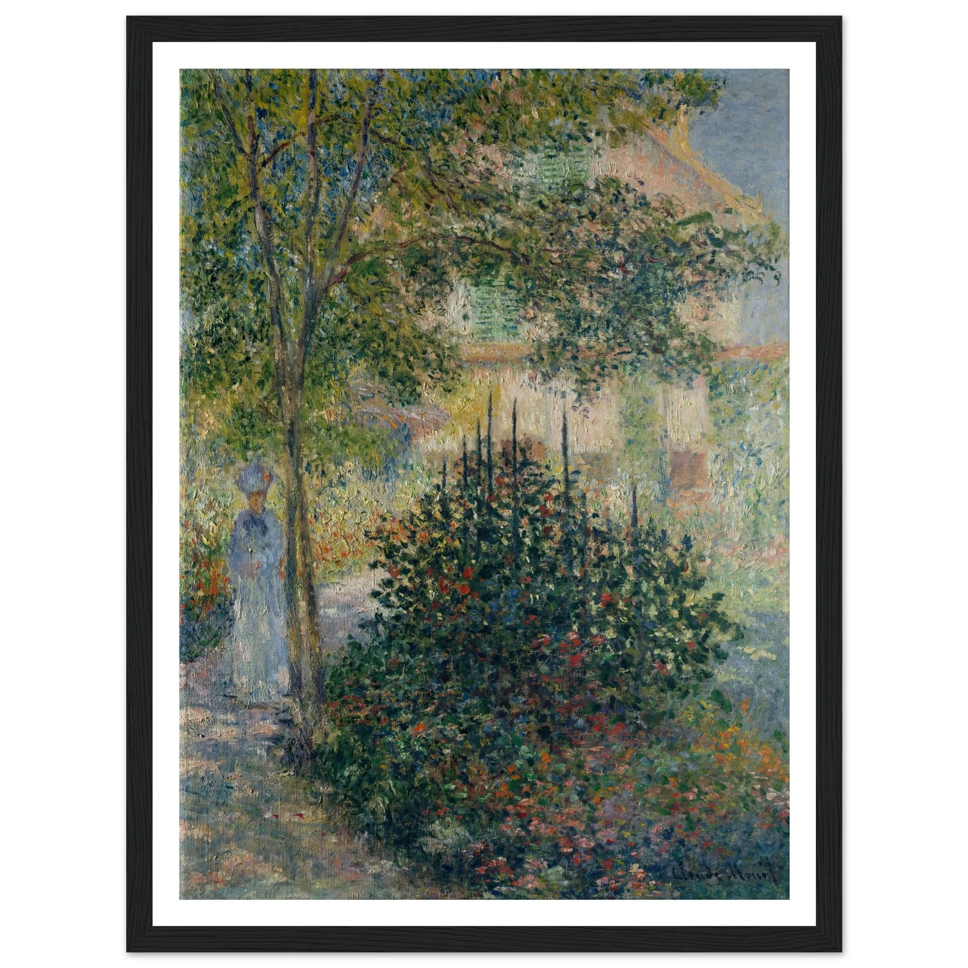 Camille Monet (1847–1879) in the Garden at Argenteuil (1876) Art Print | Claude Monet-Quipham Collections