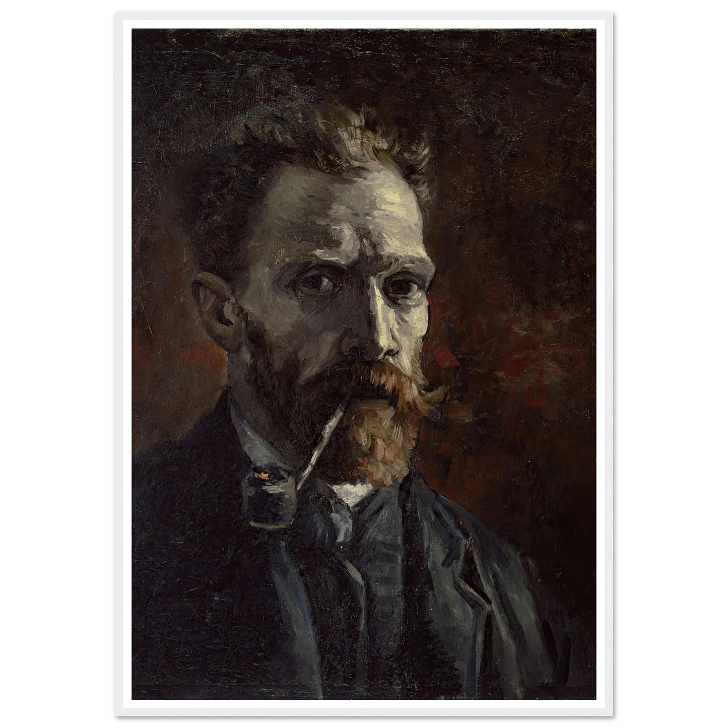 Self-portrait with pipe (1886) Art Print | Vincent van Gogh-Quipham Collections