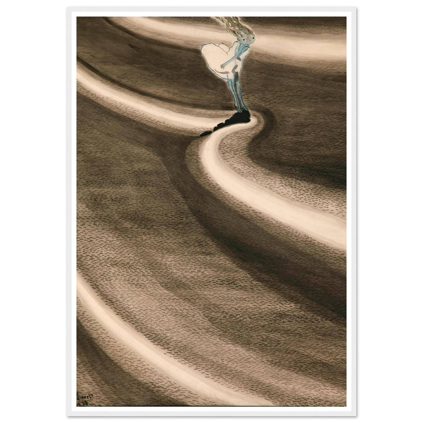 Fillettes devant la vague (1908) Art Print | Leon Spilliaert-Quipham Collections