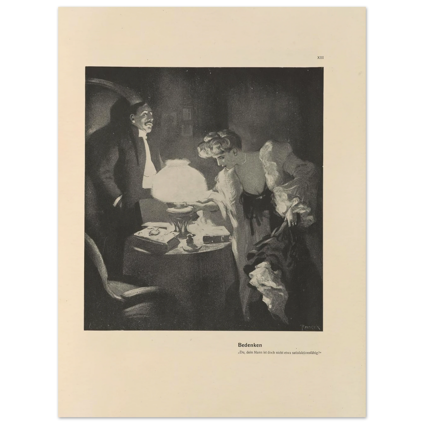 Bedenken (1908) Art Print | Ferdinand Freiherr von Reznicek-Quipham Collections