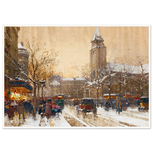 Boulevard Saint-Germain, Paris Art Print | Eugene Galien Laloue-Quipham Collections