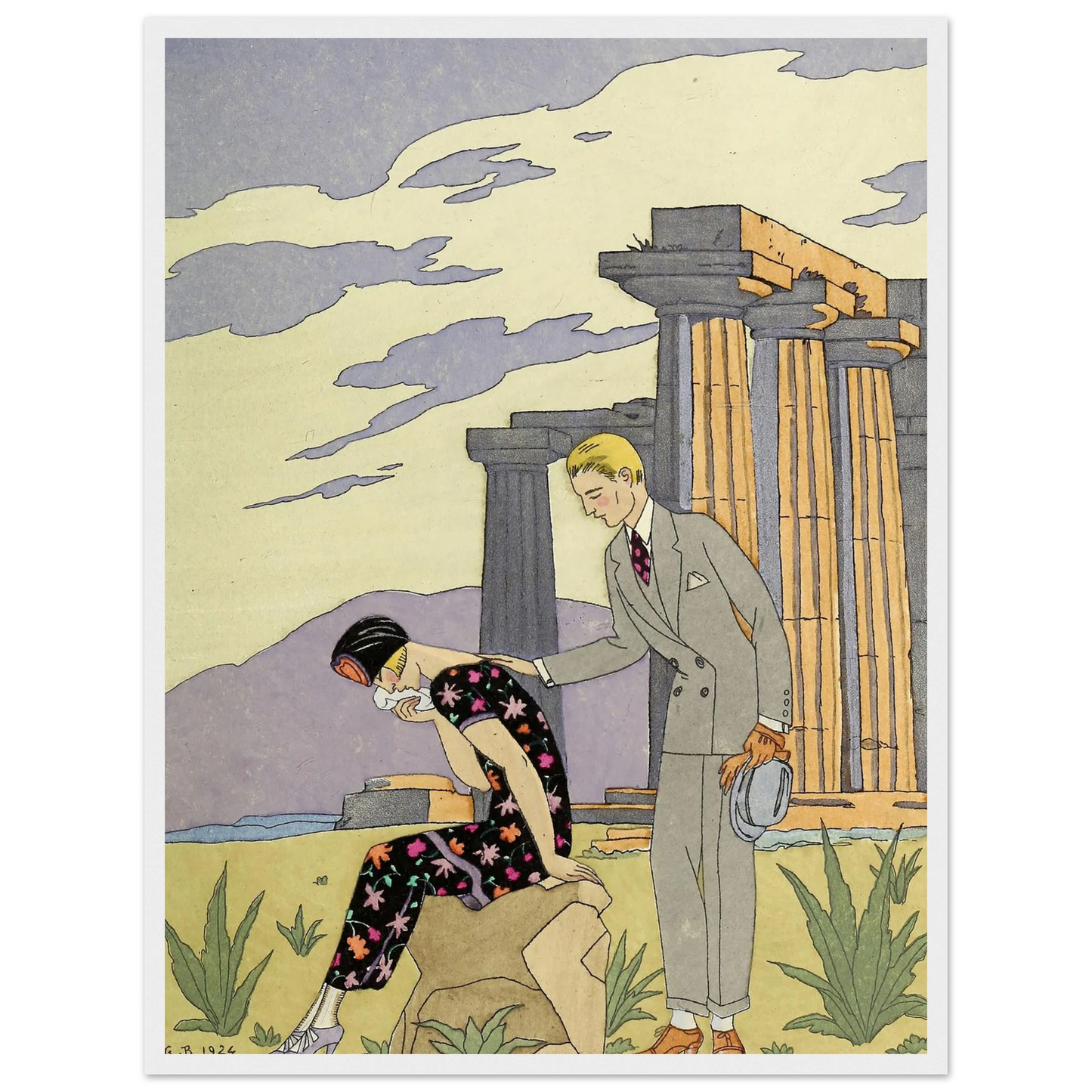 Falbalas et fanfreluches, Paestum (1925) Art Print | George Barbier-Quipham Collections