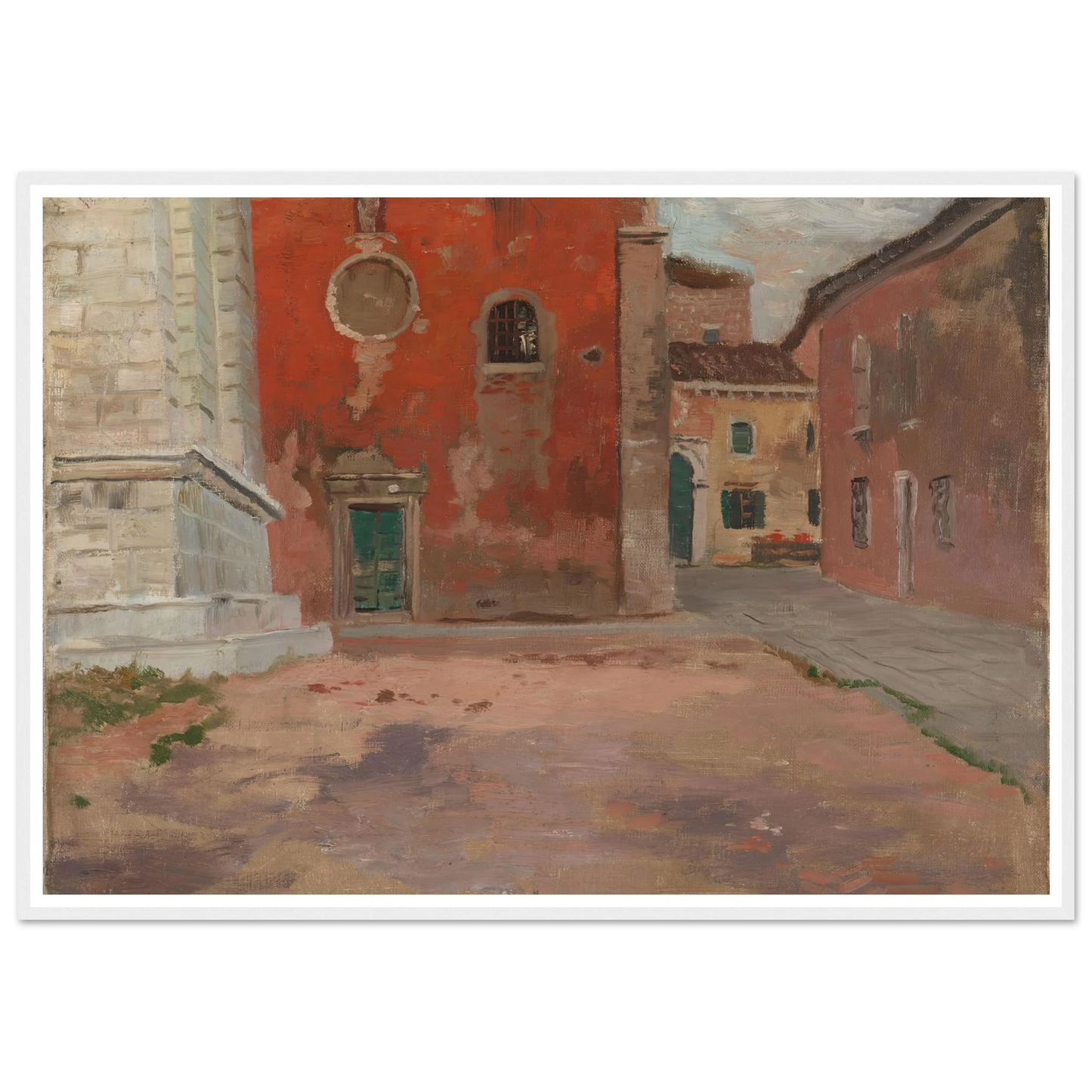 Red Church Wall in Venice (1894) Art Print | Frits Thaulow-Quipham Collections