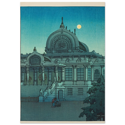 Tsukiji Honganji no yuzuki (Evening moon at Honganji Temple in Tsukiji) (1936) Art Print | Kawase Hasui-Quipham Collections