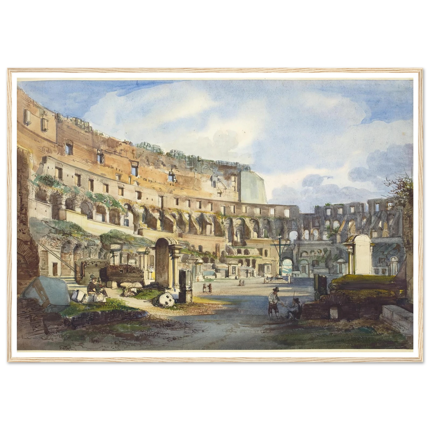 Interior of the Colosseum Art Print | Ippolito Caffi-Quipham Collections