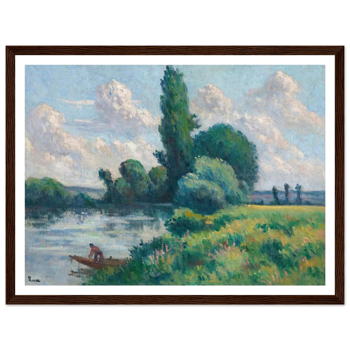 Rolleboise, Le petit bras de Seine Art Print | Maximilien Luce-Quipham Collections