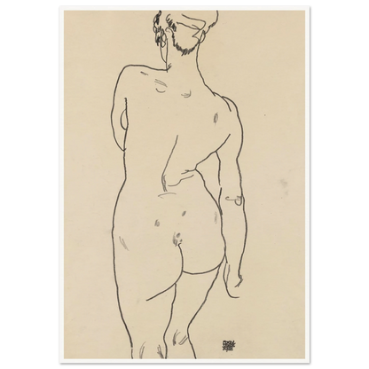 Weiblicher Rückenakt (1998) Art Print | Egon Schiele-Quipham Collections