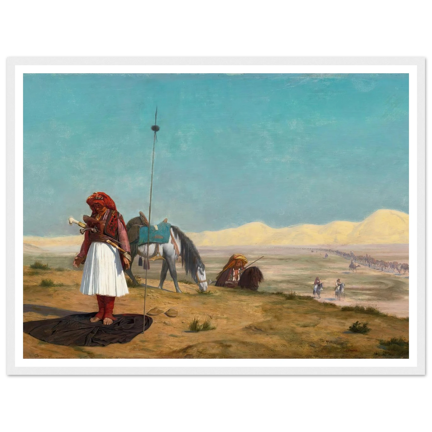 La Prière Dans Le Désert Art Print | Jean Leon Gerome-Quipham Collections