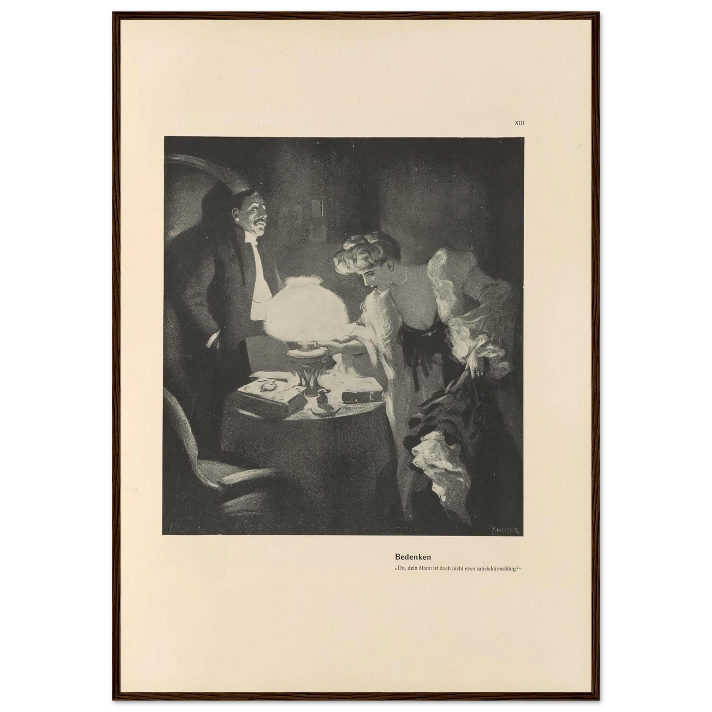 Bedenken (1908) Art Print | Ferdinand Freiherr von Reznicek-Quipham Collections