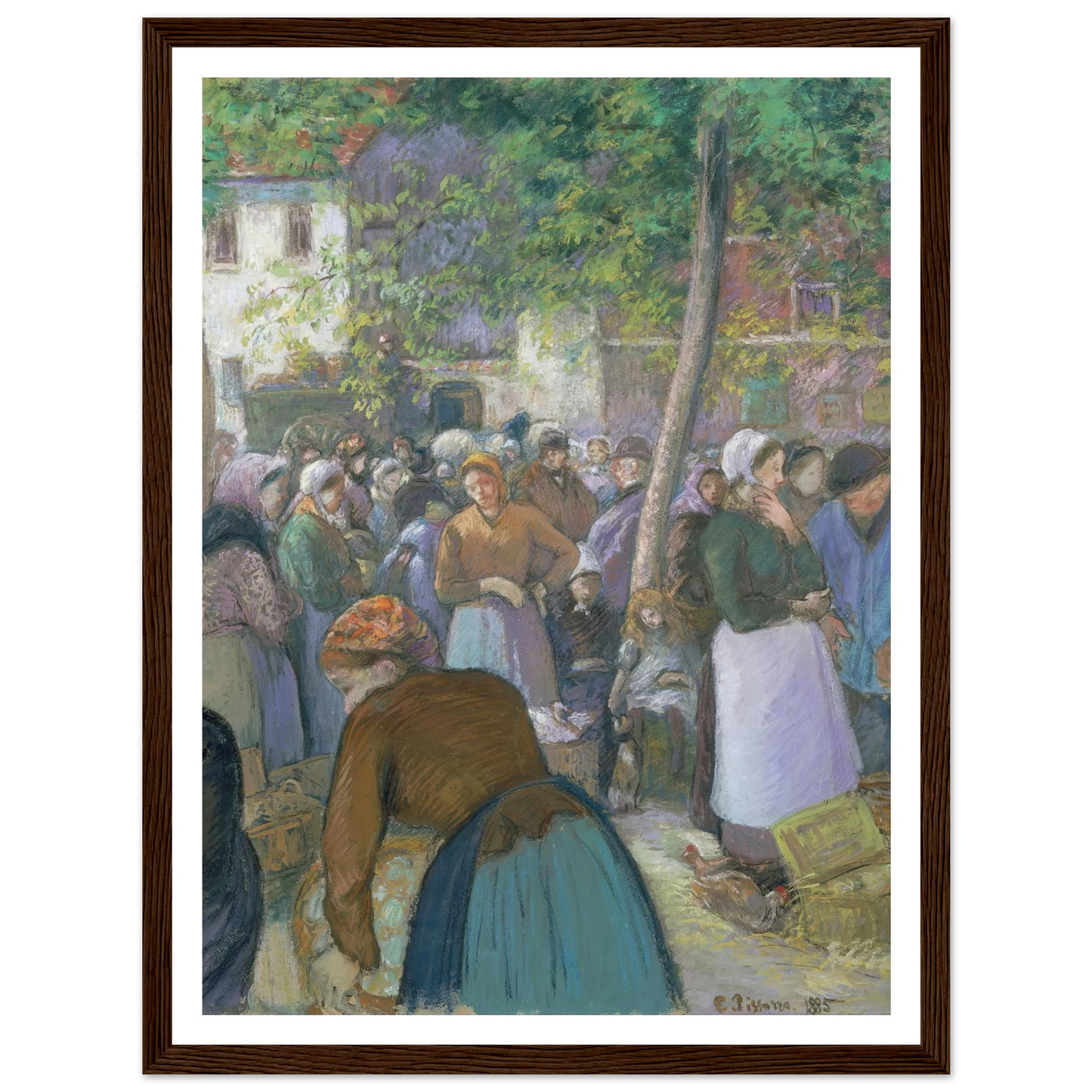Poultry Market at Gisors (1885) Art Print | Camille Pissarro-Quipham Collections