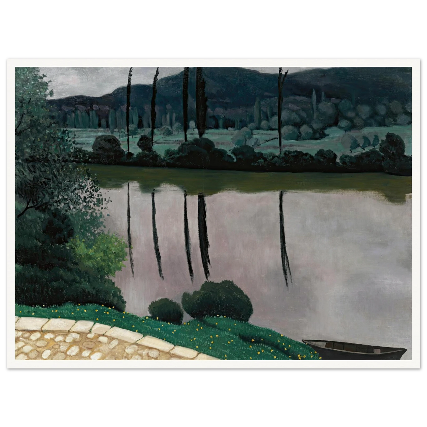 The Dordogne In Vitrac (1925) Art Print | Felix Vallotton-Quipham Collections