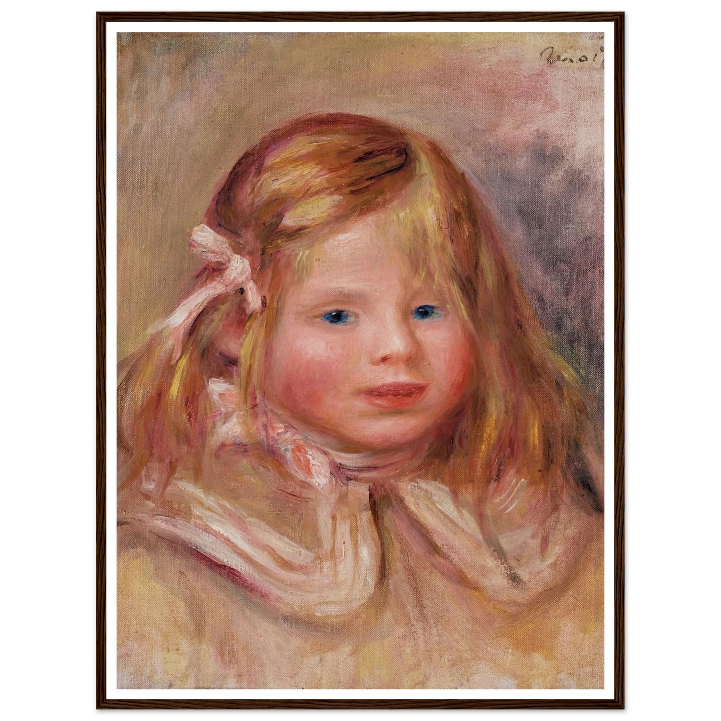 Coco au ruban rose (circa 1905) Art Print | Pierre Auguste Renoir-Quipham Collections