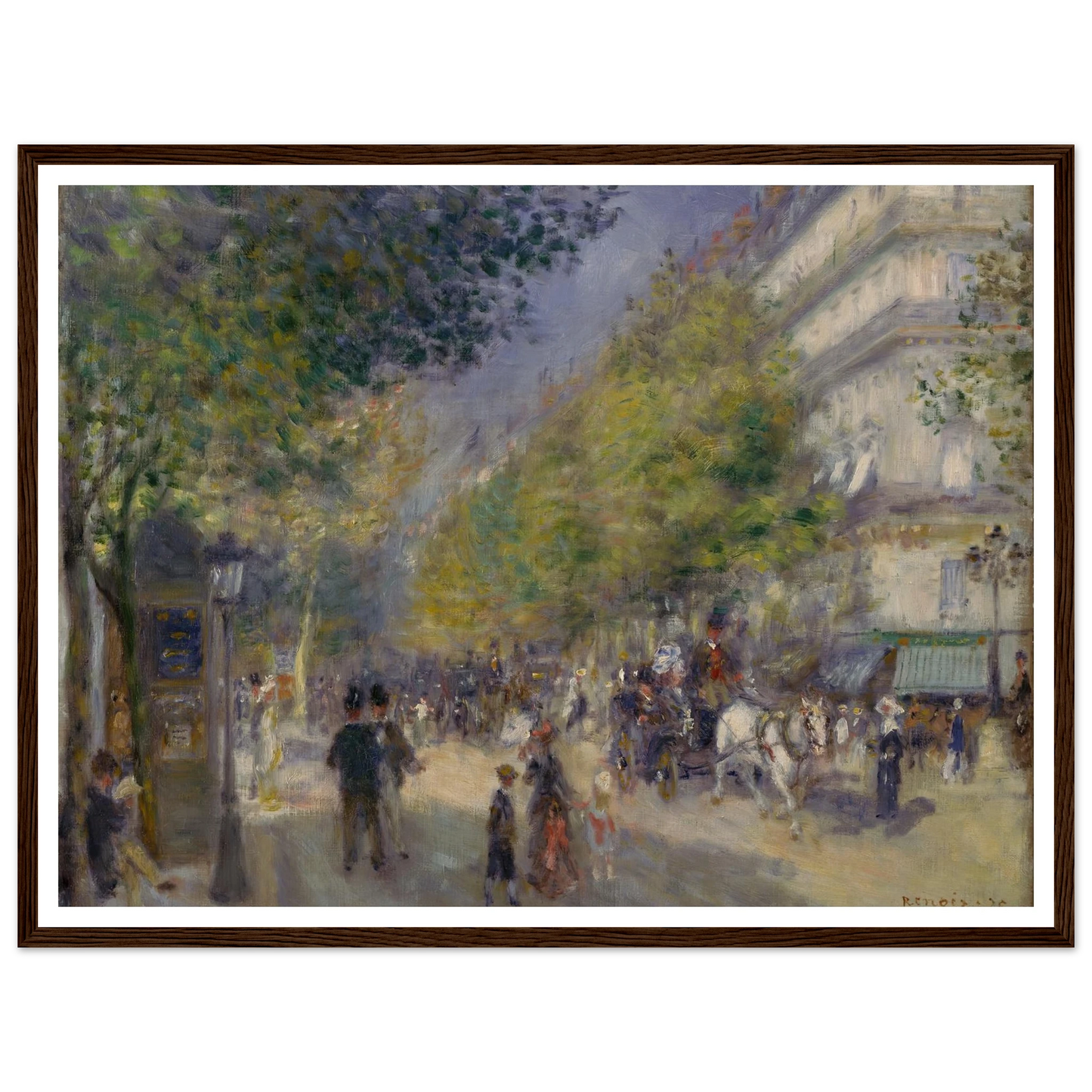 The Grands Boulevards Art Print | Pierre Auguste Renoir-Quipham Collections