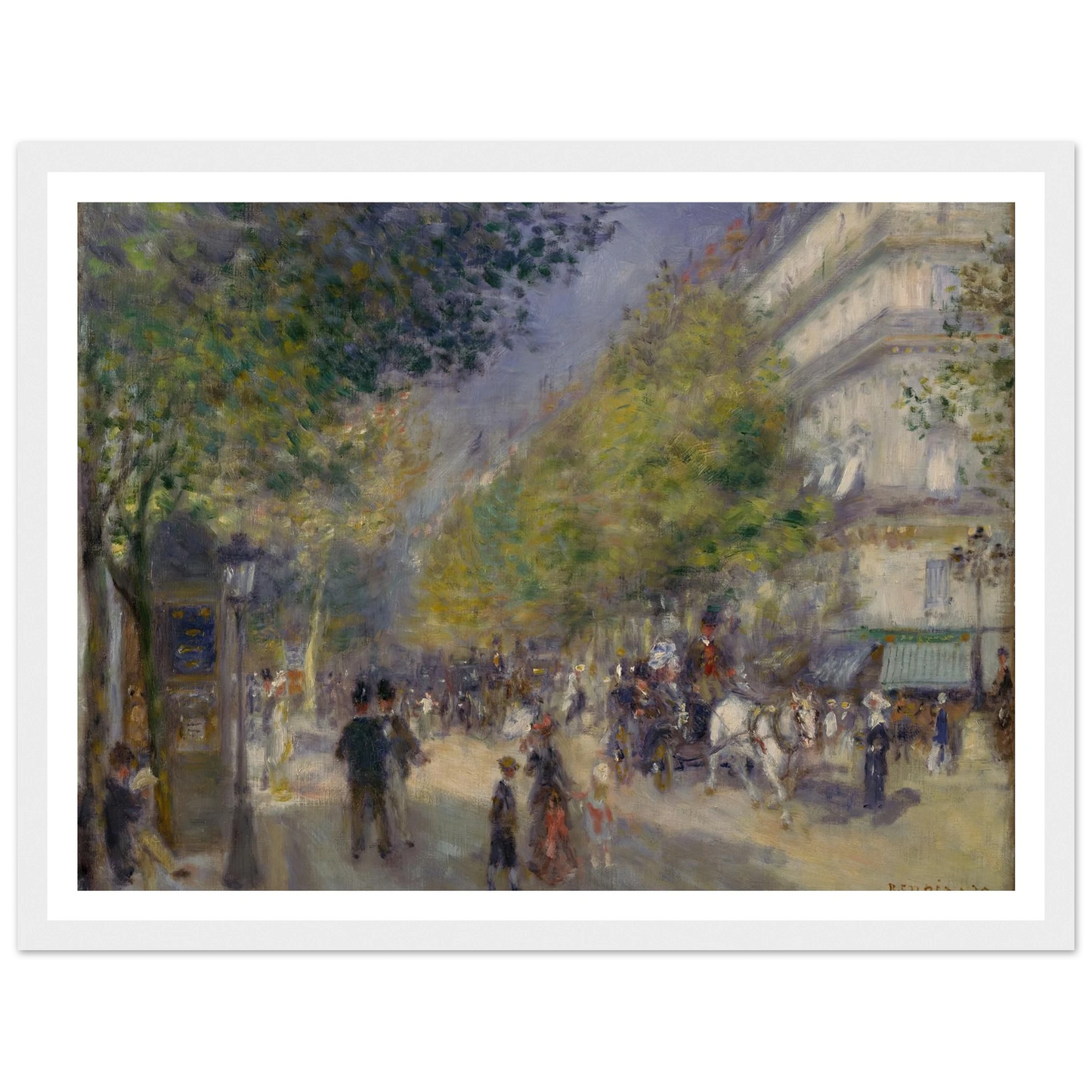 The Grands Boulevards Art Print | Pierre Auguste Renoir-Quipham Collections