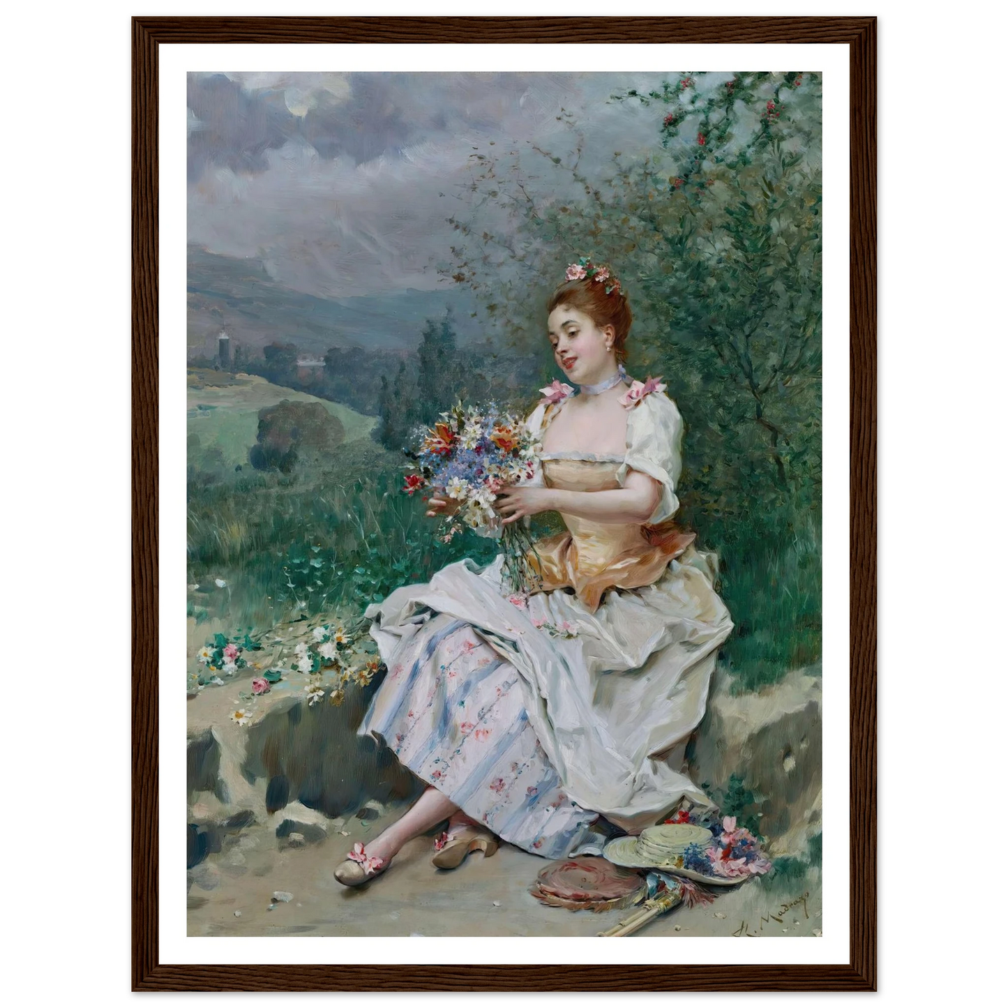 El bouquet de flores Art Print | Raimundo de Madrazo y Garreta-Quipham Collections