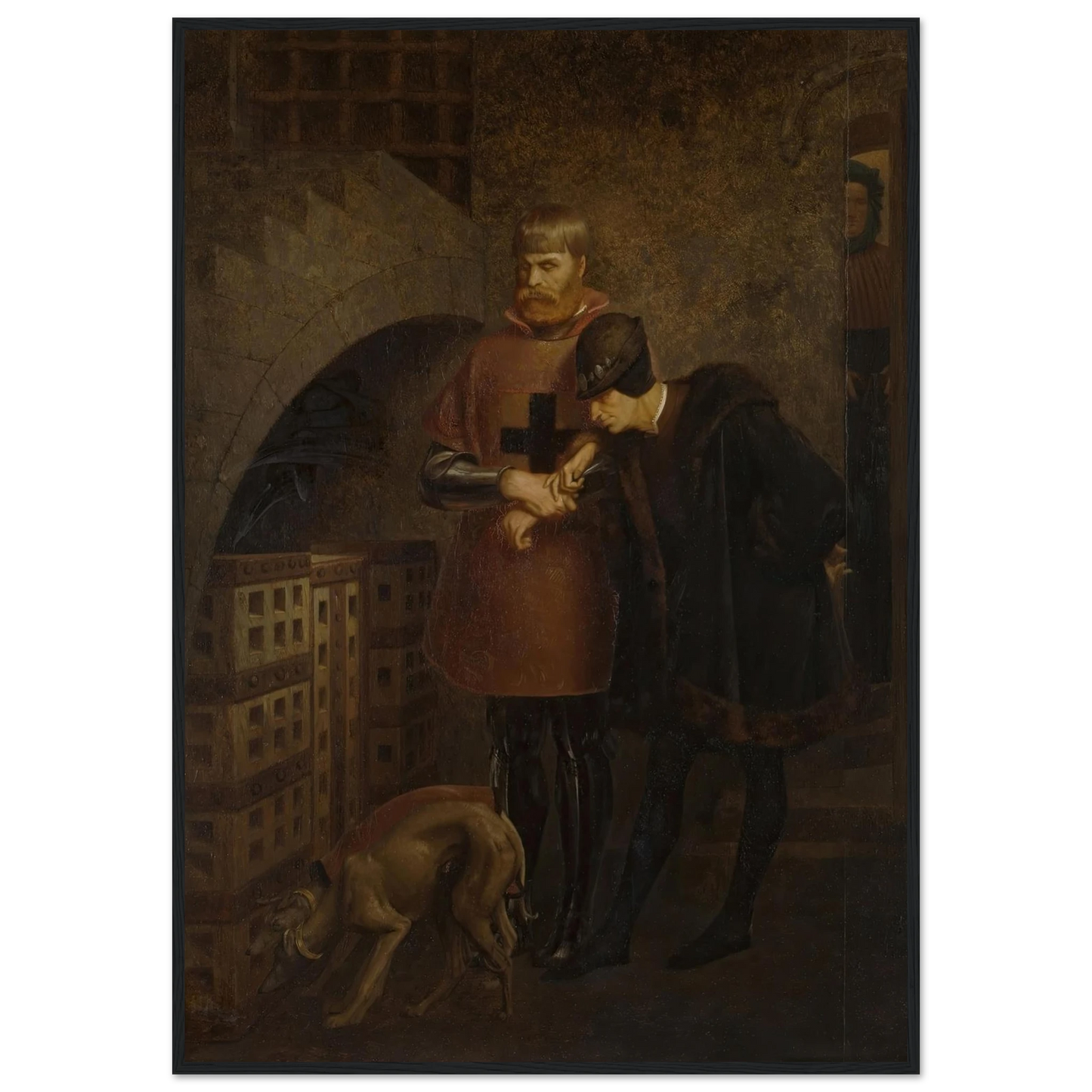 Louis XI of France visiting Cardinal Balue in his iron cage (1883) Art Print | Jean Leon Gerome-Quipham Collections