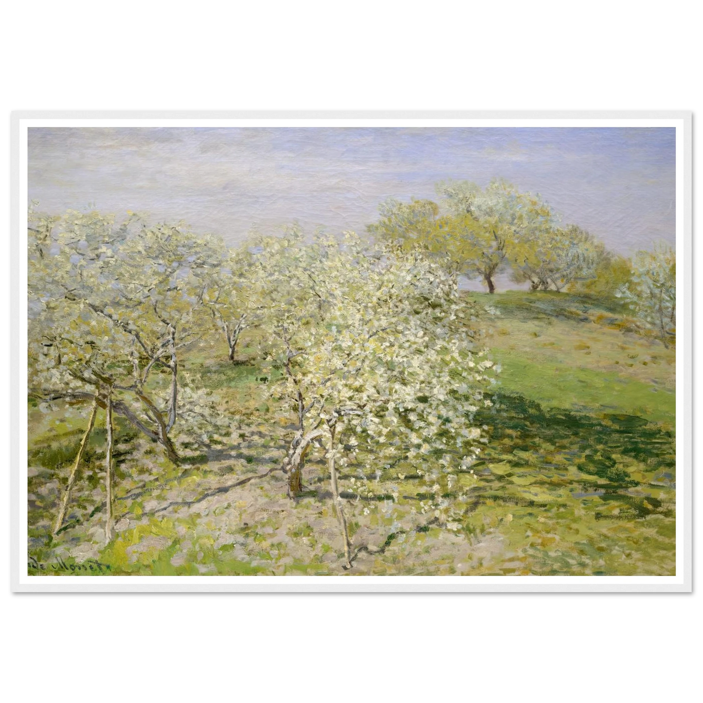 Spring (Fruit Trees in Bloom) (1873) Art Print | Claude Monet-Quipham Collections