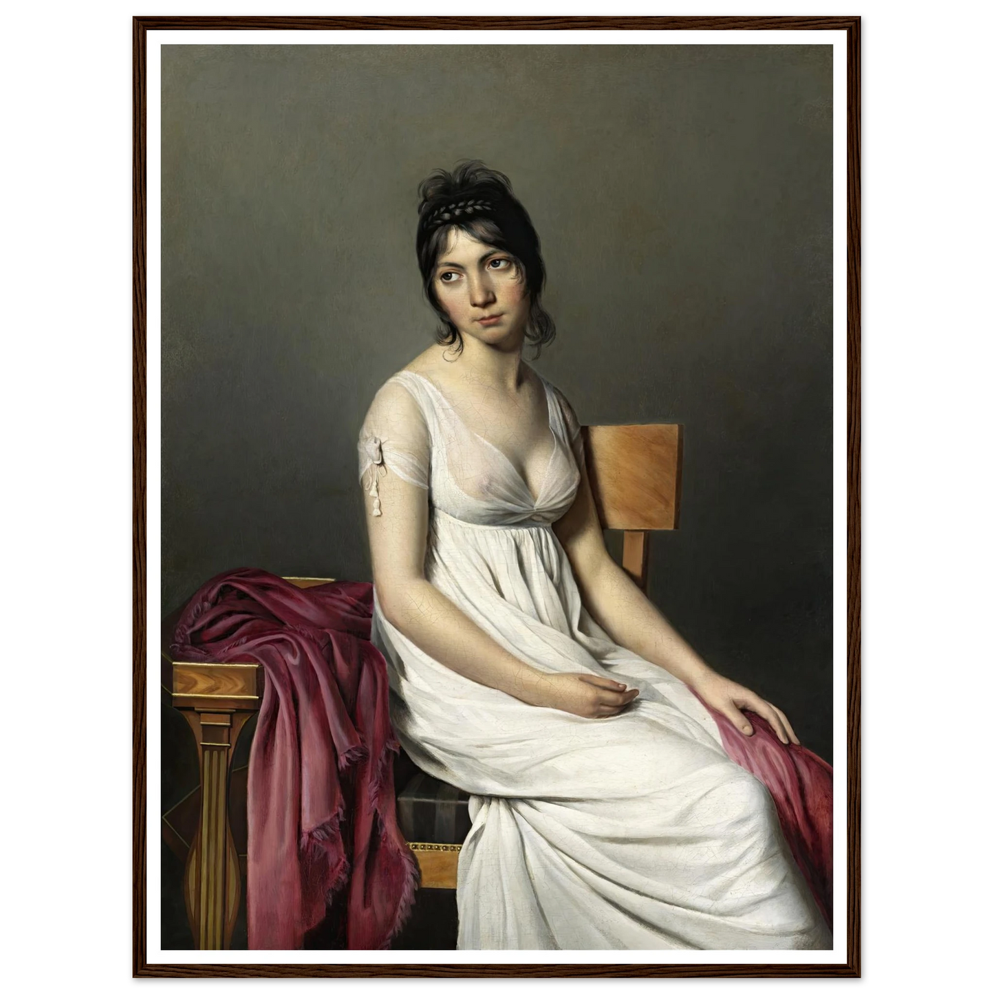 Portrait of a Young Woman in White (c. 1798) Art Print | Jacques Louis David-Quipham Collections