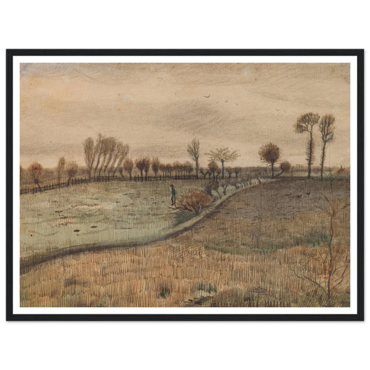 Landscape with Pollard Willows (c.1880) Art Print | Vincent van Gogh-Quipham Collections