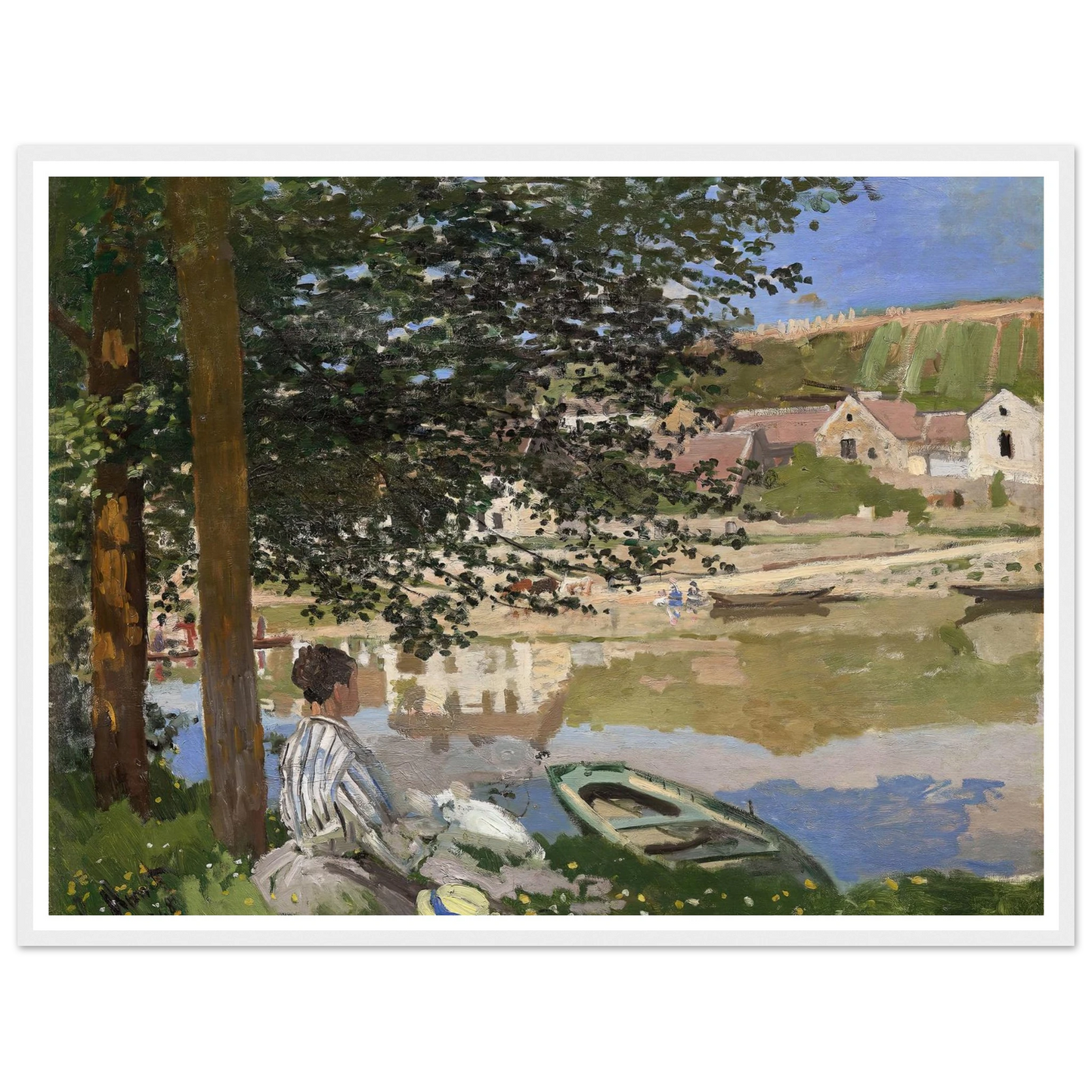 On the Bank of the Seine, Bennecourt (1868) Art Print | Claude Monet-Quipham Collections