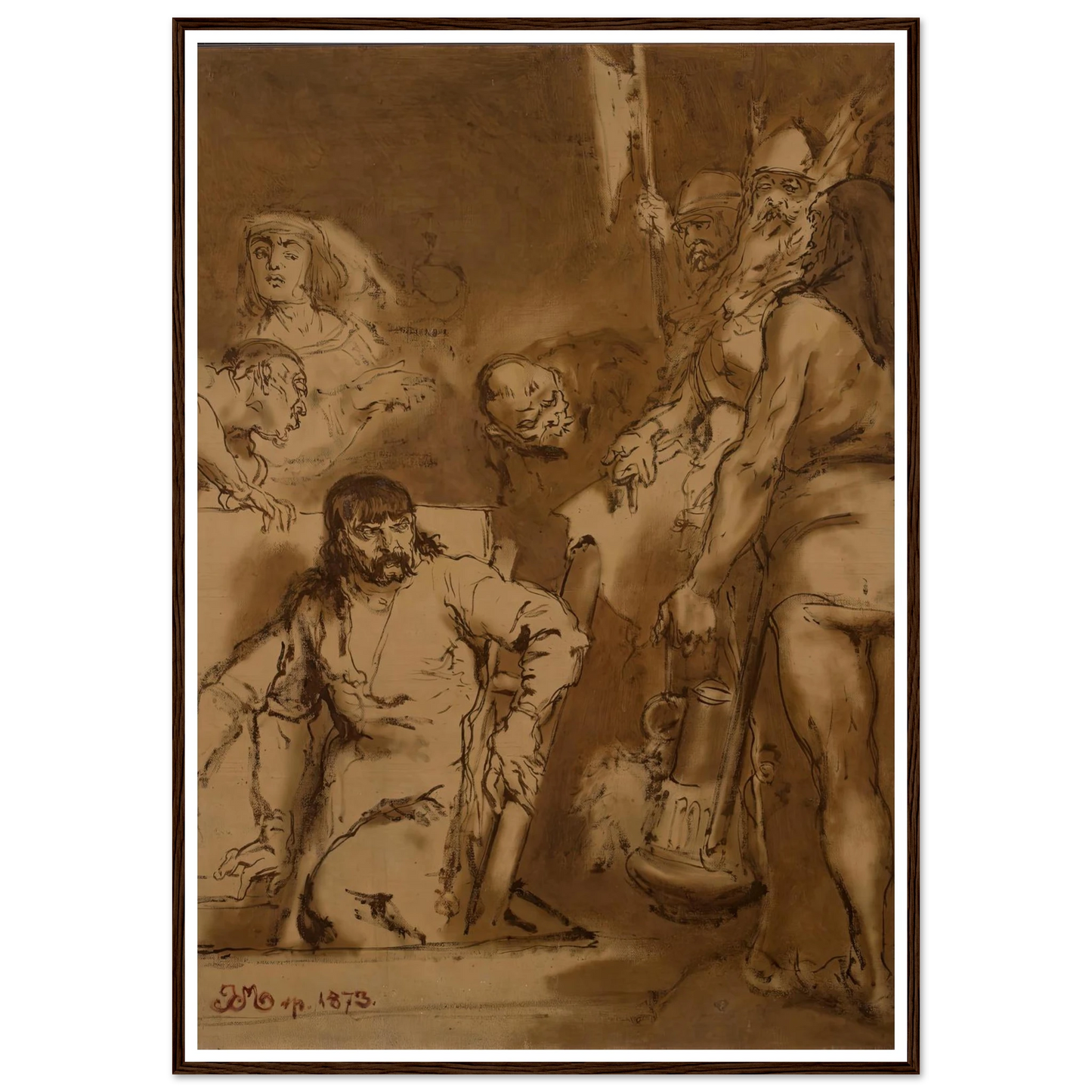 Maćko Borkowic, sketch (1873) Art Print | Jan Matejko-Quipham Collections