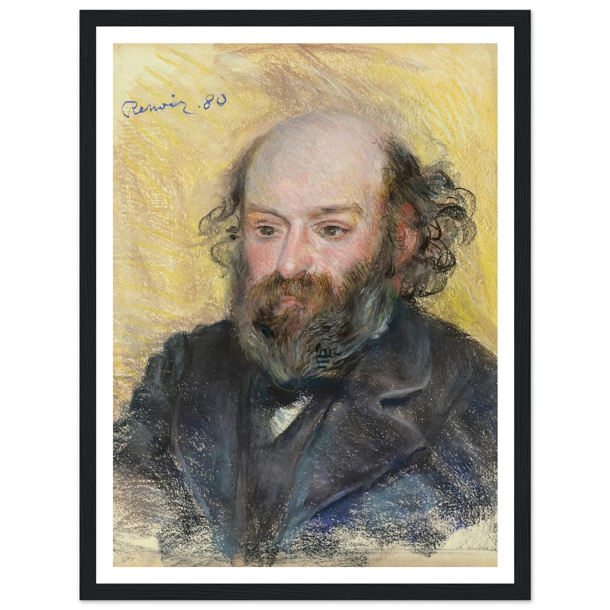 Portrait de Cézanne (1880) Art Print | Pierre Auguste Renoir-Quipham Collections