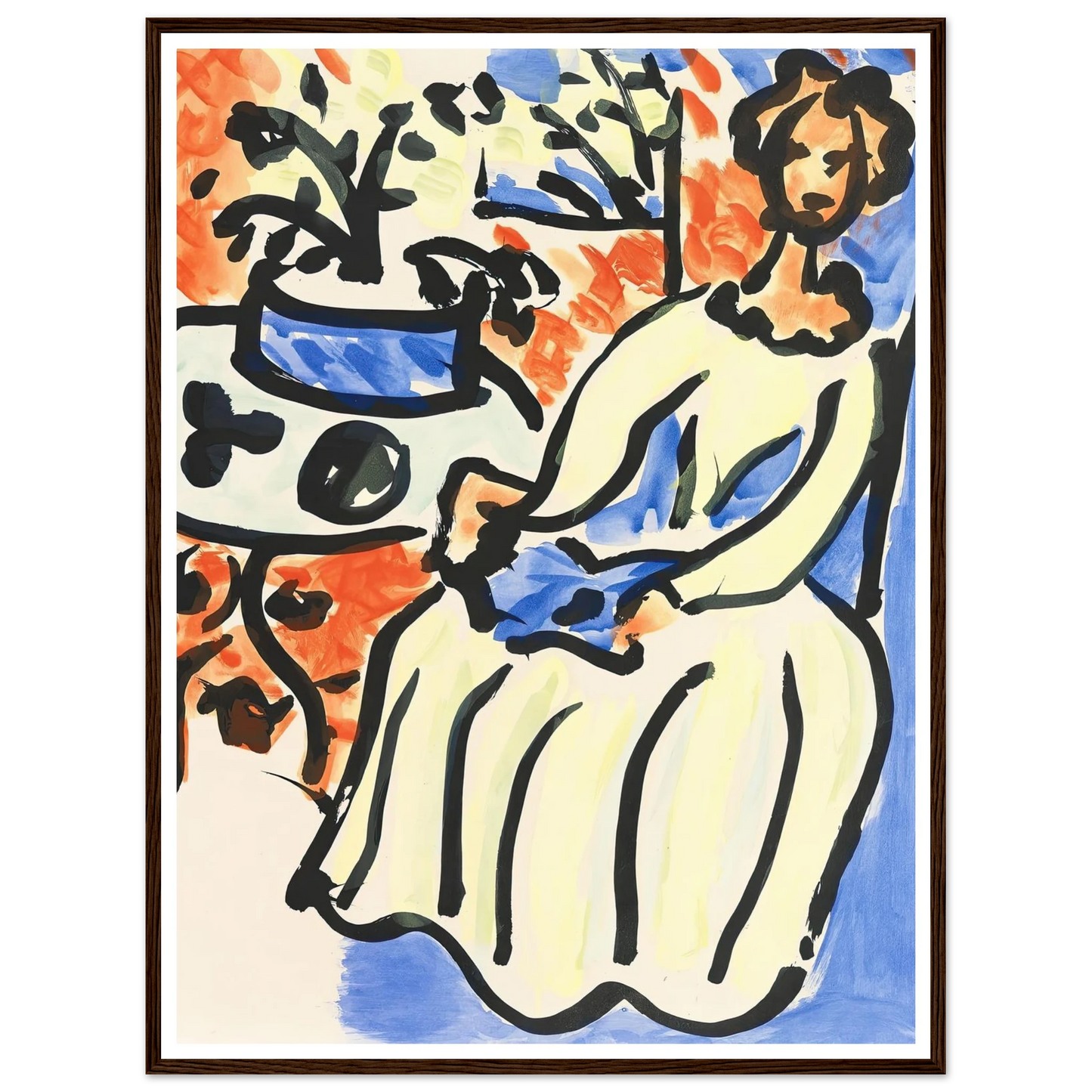 Marie-José en robe jaune (1950) Art Print | Henri Matisse-Quipham Collections