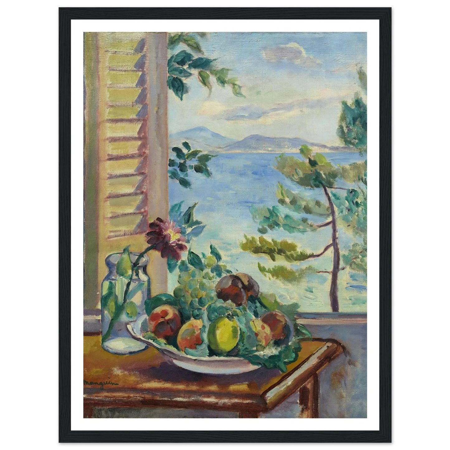 Pêches et raisins à la fenêtre (1920) Art Print | Henri Manguin-Quipham Collections