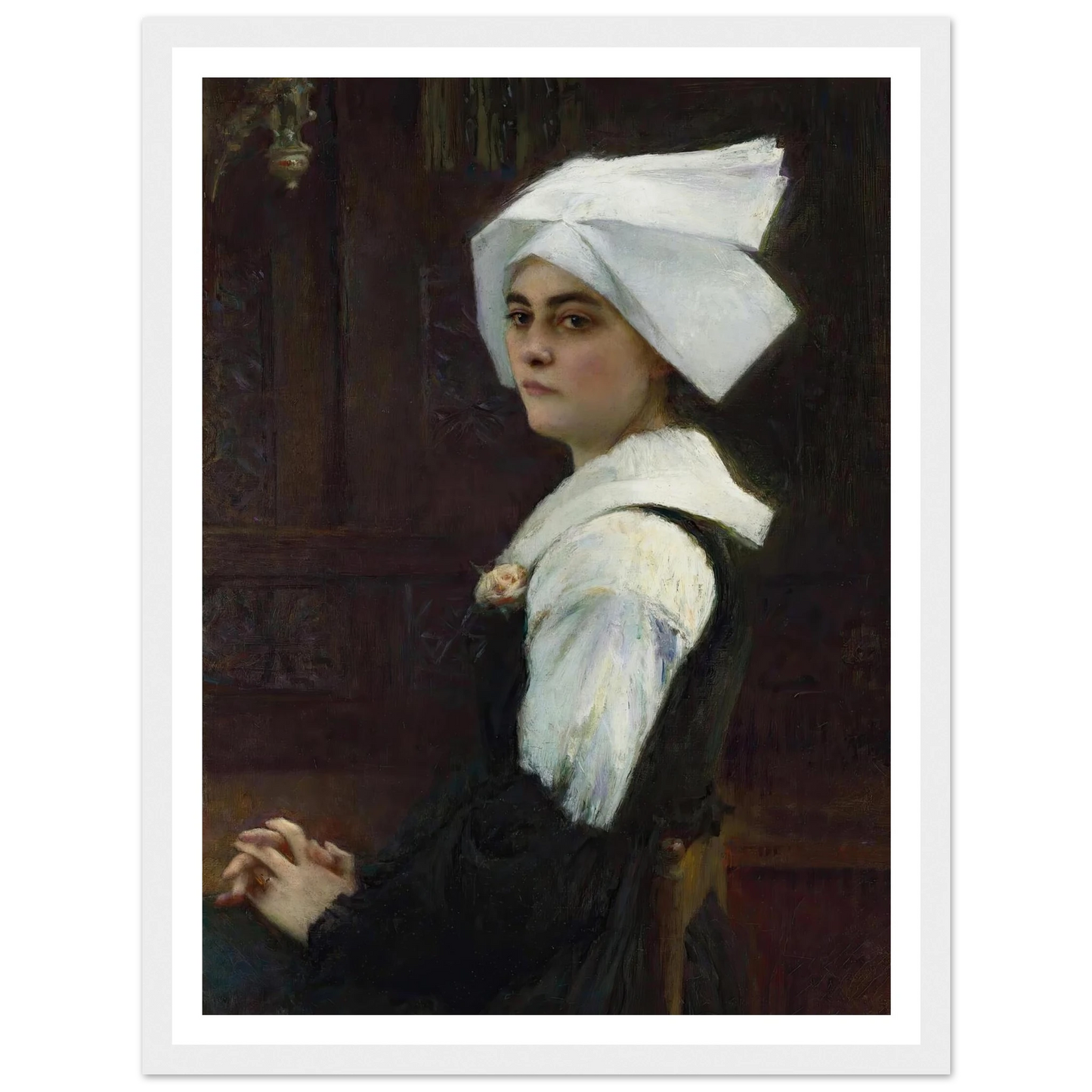 Breton Girl Art Print | Pascal Adolphe Jean Dagnan Bouveret-Quipham Collections