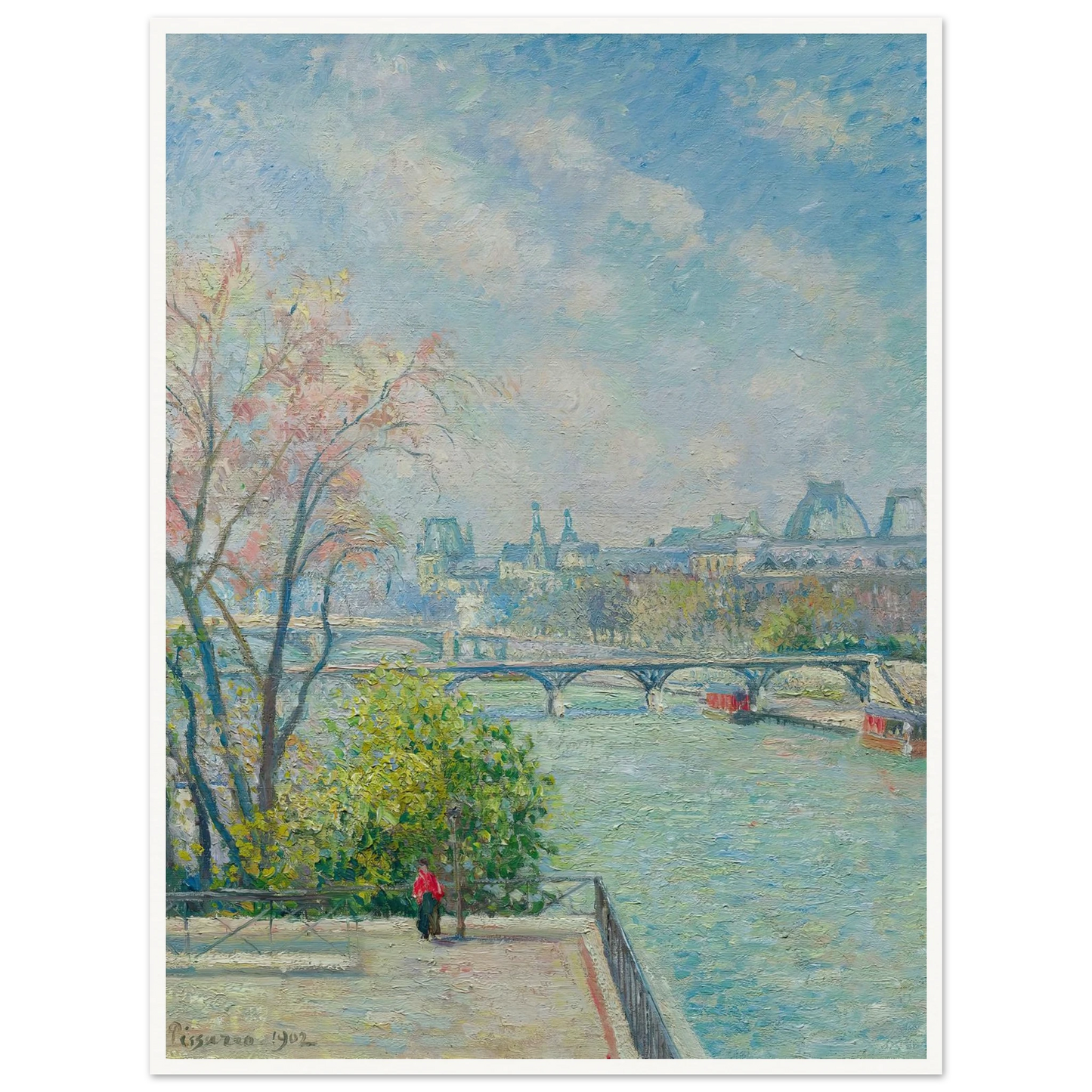 Le Louvre, Matin, Printemps (1902) Art Print | Camille Pissarro-Quipham Collections