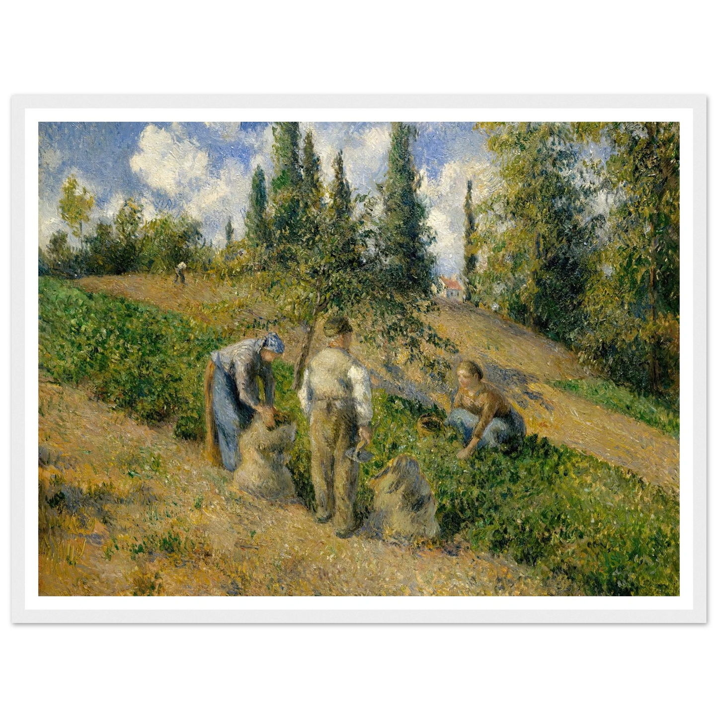 The Harvest, Pontoise (La Récolte, Pontoise) (1881) Art Print | Camille Pissarro-Quipham Collections