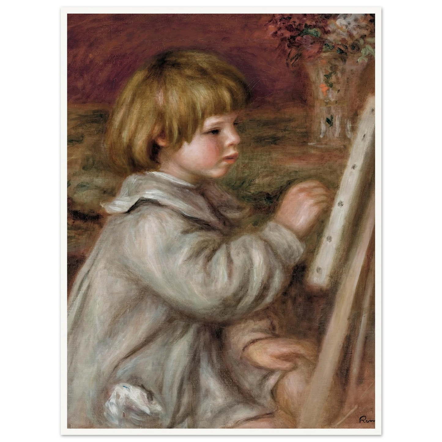 Le petit peintre (Claude Renoir) (1907) Art Print | Pierre Auguste Renoir-Quipham Collections