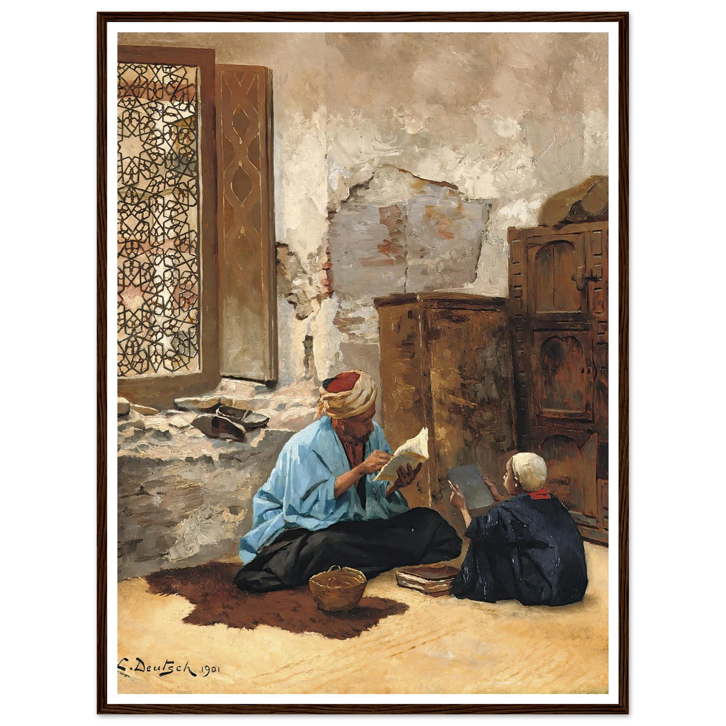 The Lesson (1901) Art Print | Ludwig Deutsch-Quipham Collections