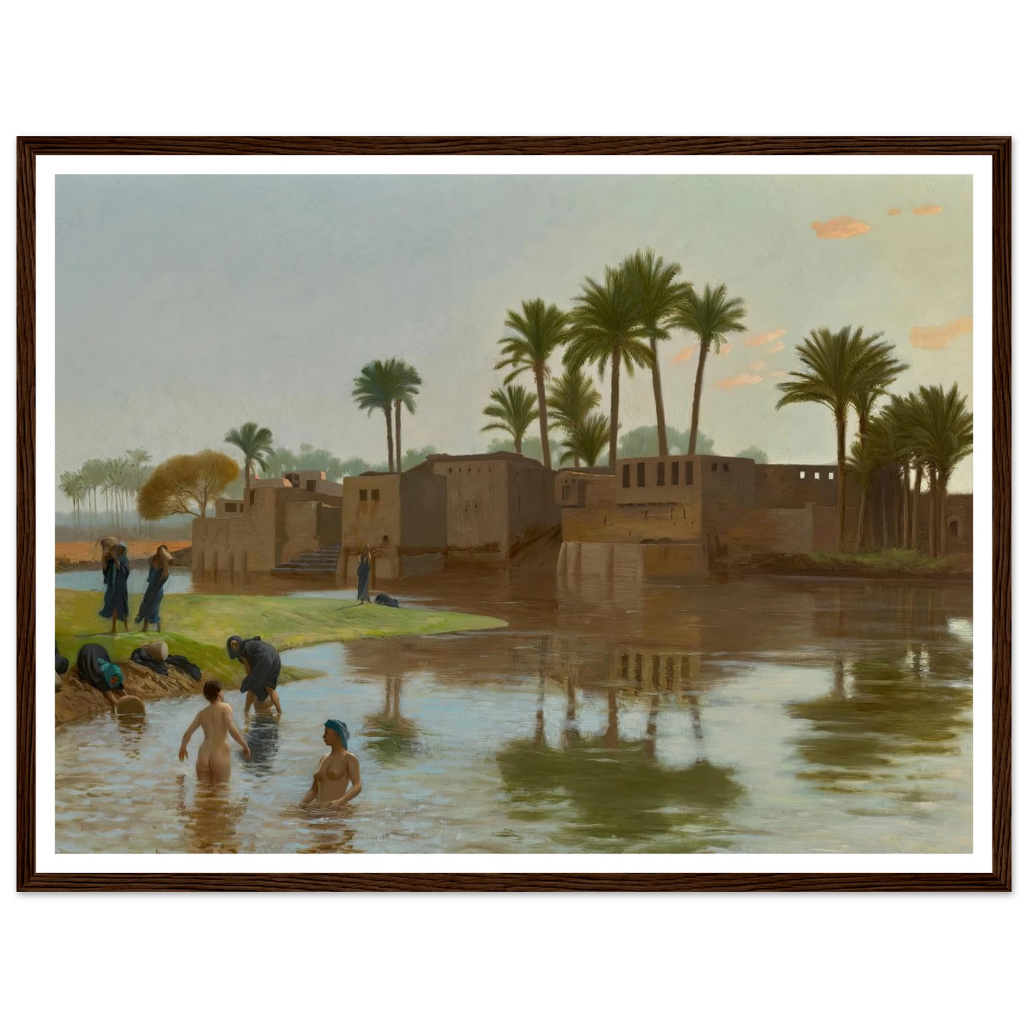 Femmes fellahs au bain Art Print | Jean Leon Gerome-Quipham Collections