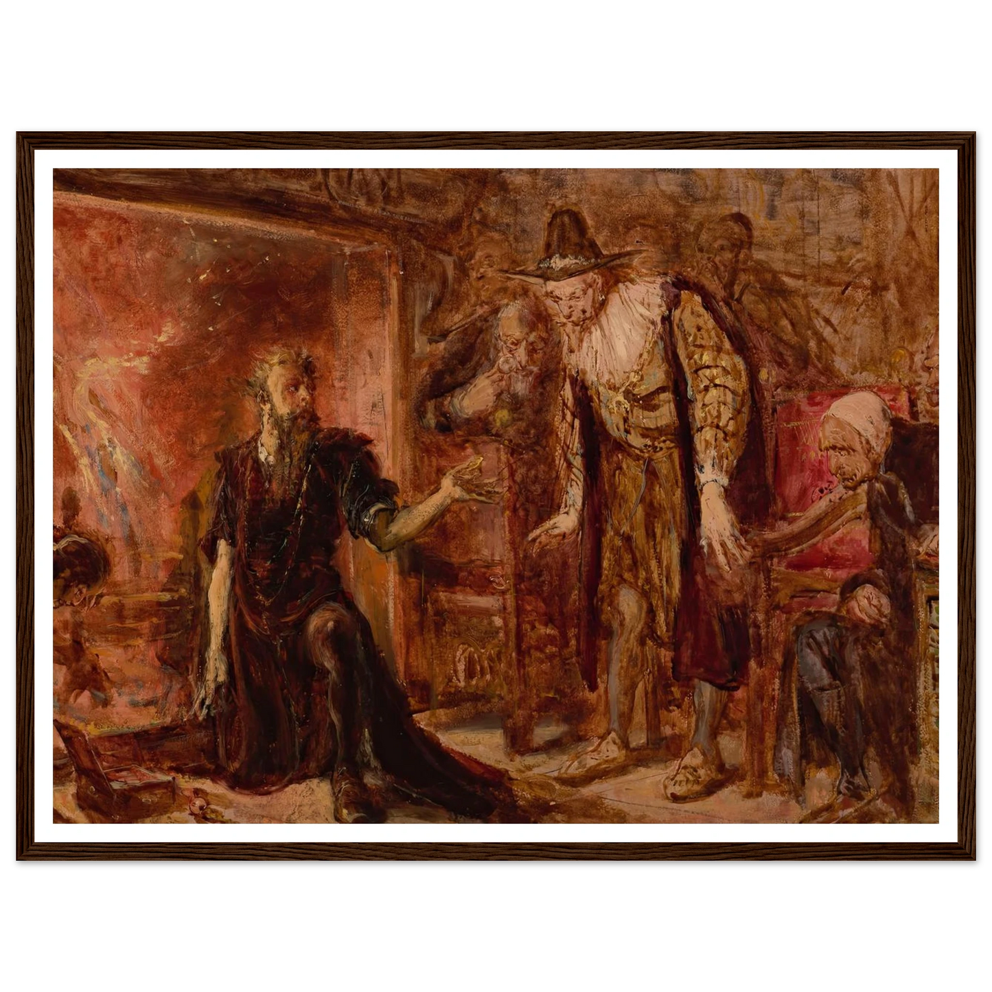 Alchemist Sendivogius and Sigismund III, sketch (1867) Art Print | Jan Matejko-Quipham Collections