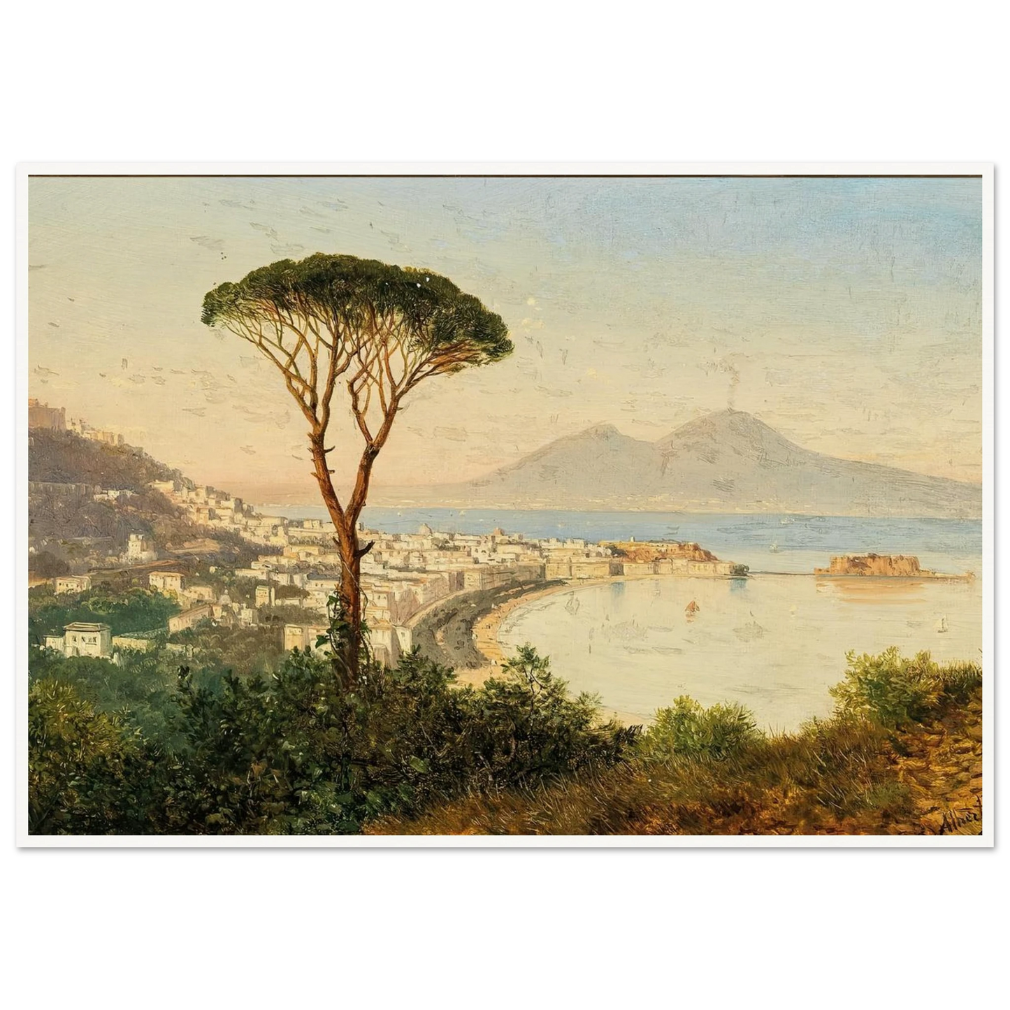 Blick auf die Bucht von Neapel Art Print | Albert Zimmermann-Quipham Collections