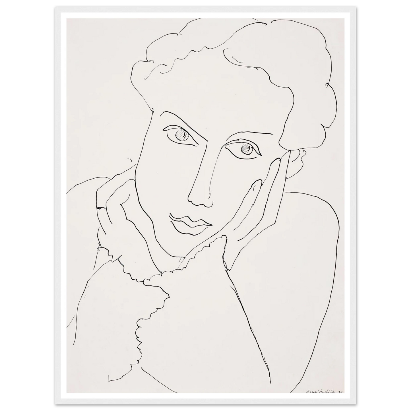 Femme pensive (1936) Art Print | Henri Matisse-Quipham Collections