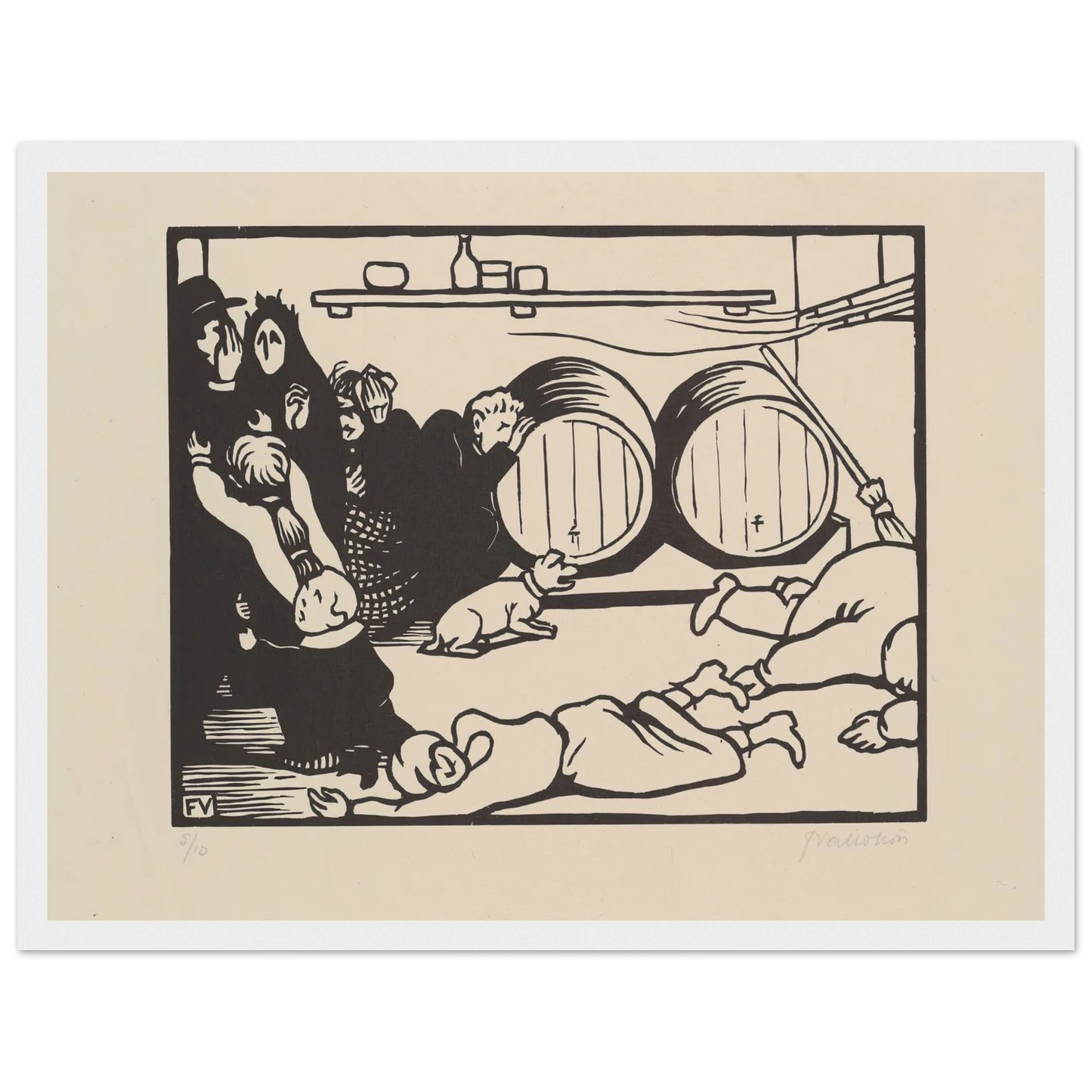 The Civilians (Les Civils) (1916) Art Print | Felix Vallotton-Quipham Collections