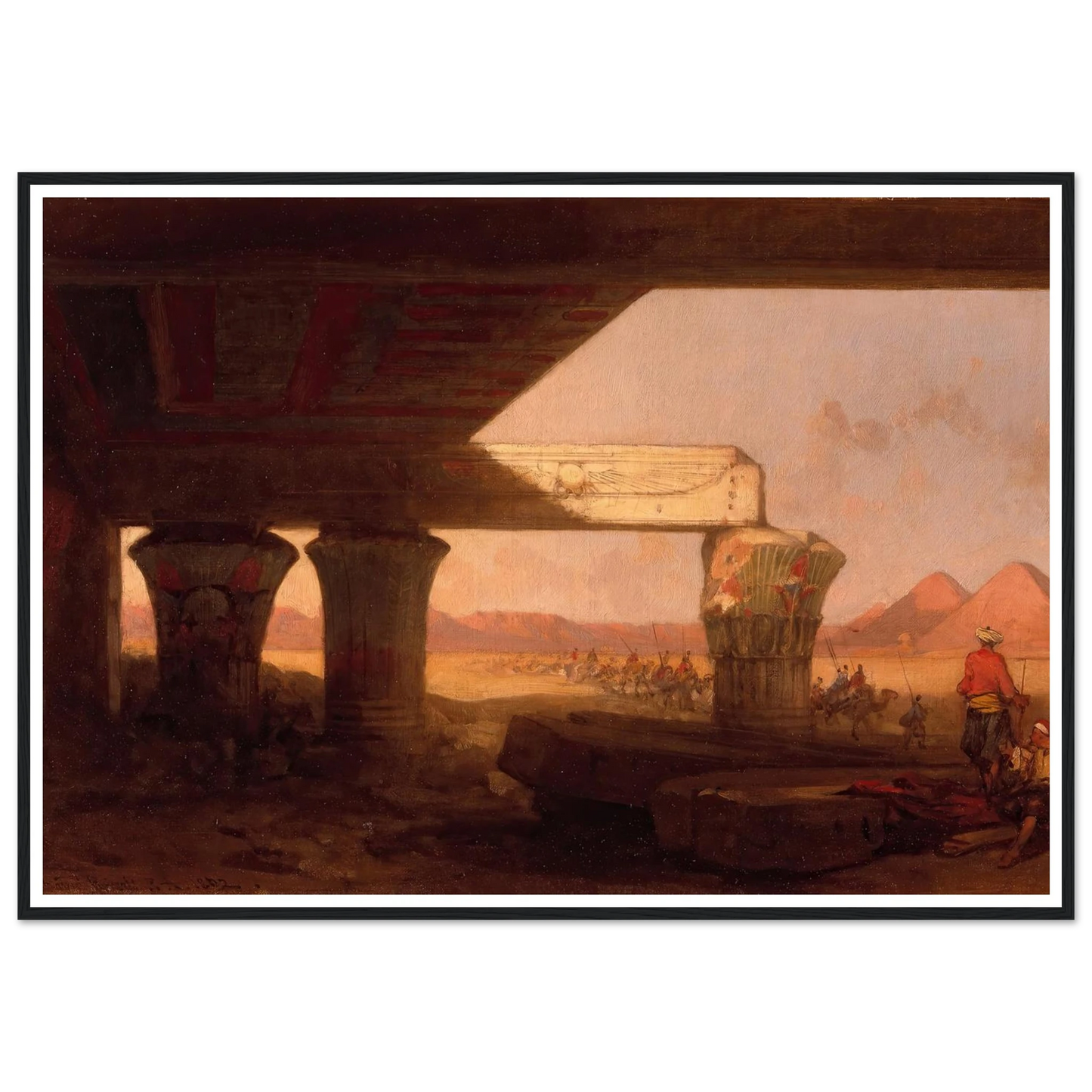 Egyptian Landscape with a Distant View of the Pyramids (1862) Art Print | David Roberts-Quipham Collections
